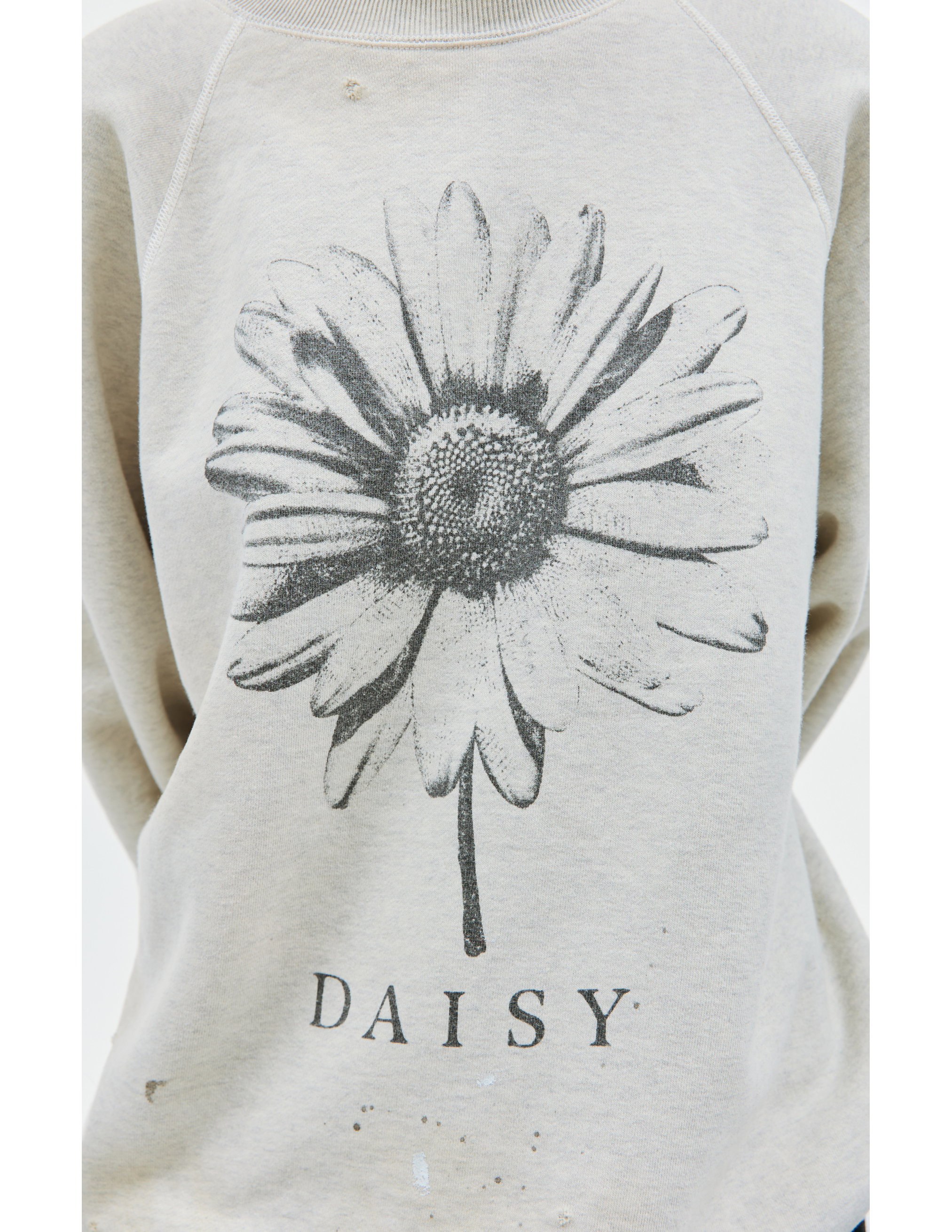 Shop Saint Michael 'daisy' Printed Sweatshirt In Beige