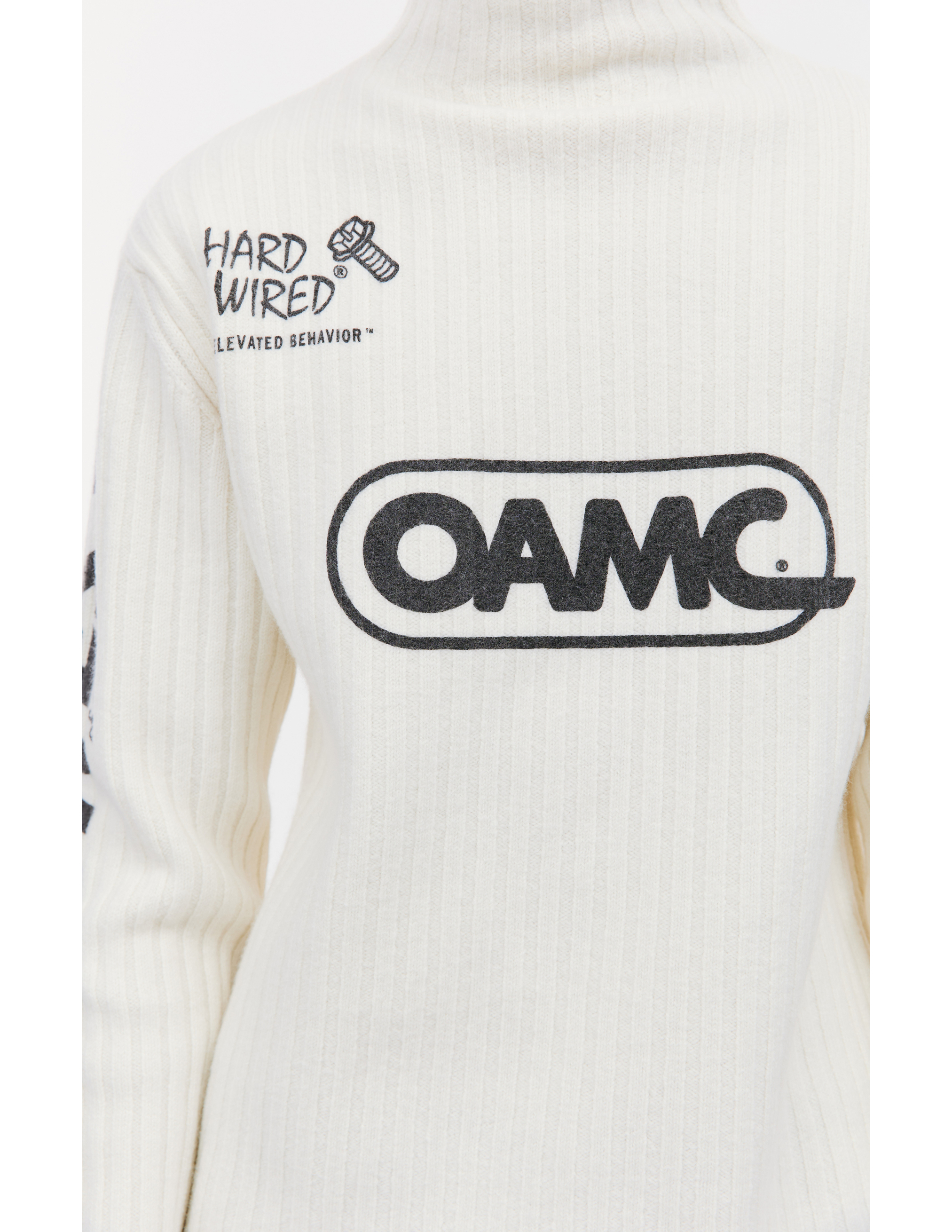 Shop Oamc Wool Logo Sweater In Beige