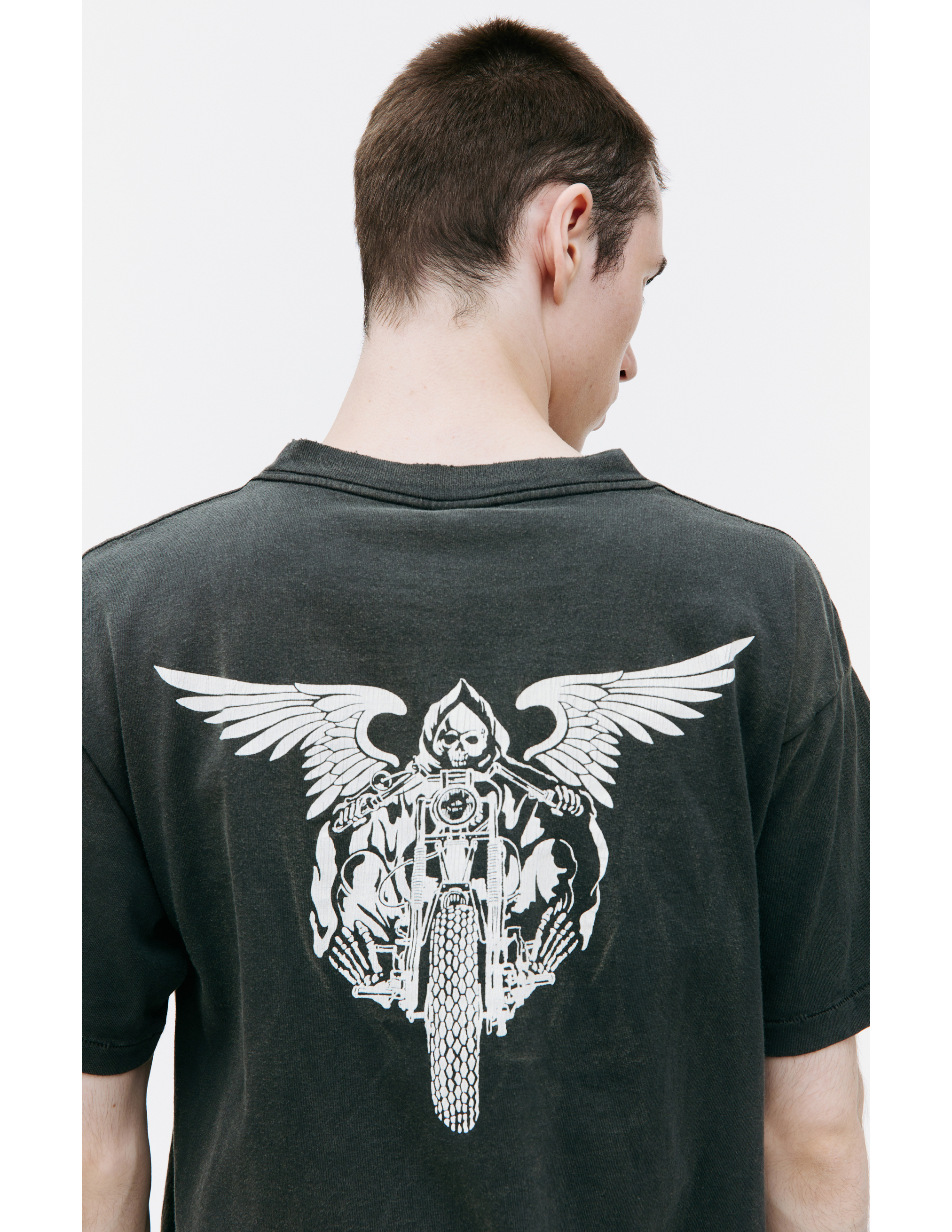 X Neighborhood Skull Bike T-shirt In Grey