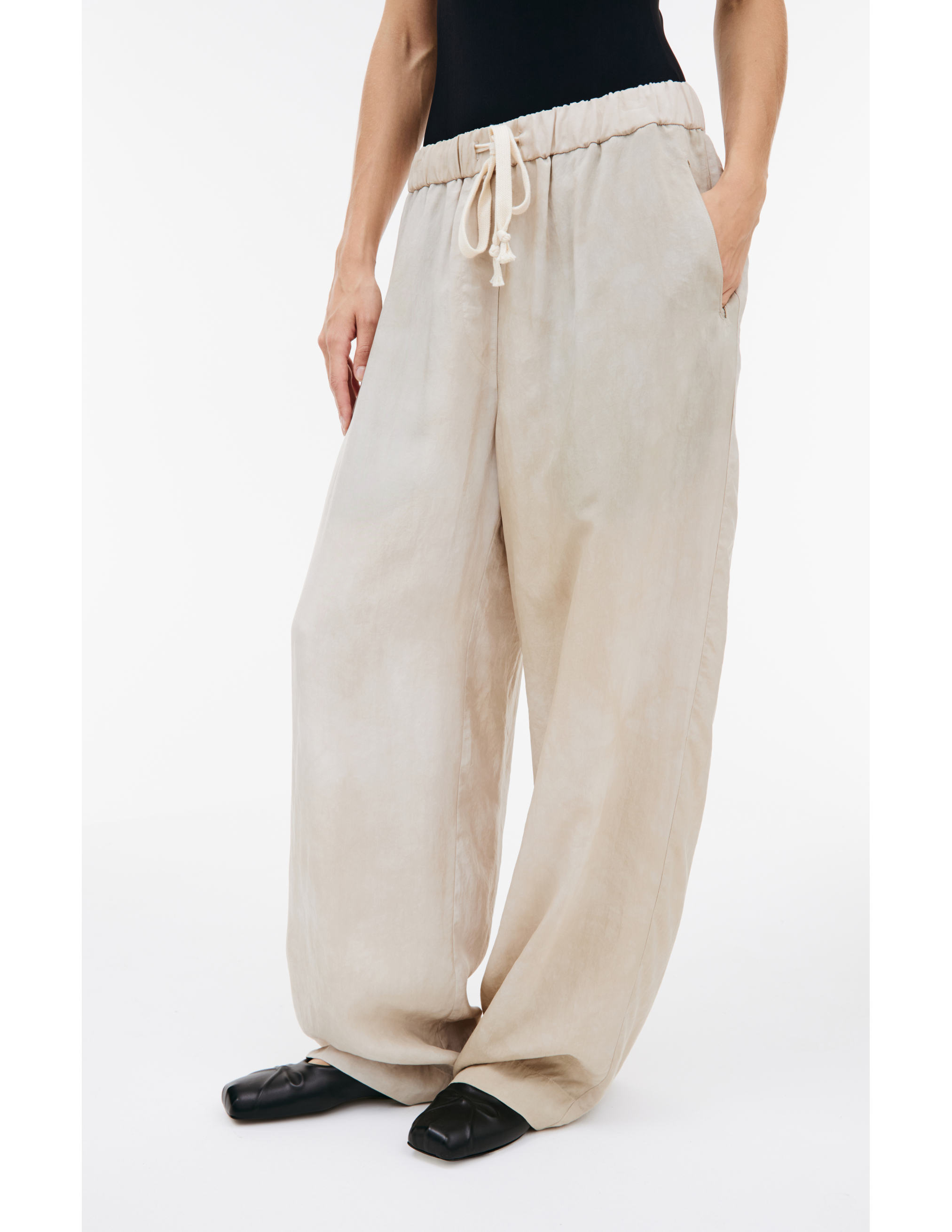 Shop Ziggy Chen Stright Leg Trousers In Beige