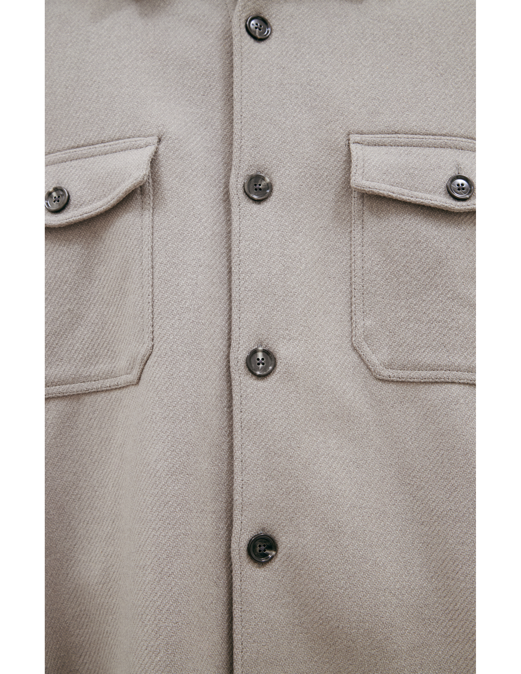 Ami Alexandre Mattiussi Shirt With Patch Pockets In Beige