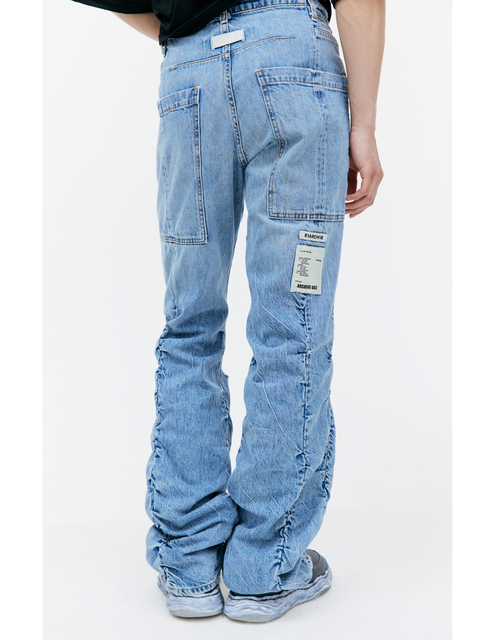 Shop B1archive Blue Shitted Jeans