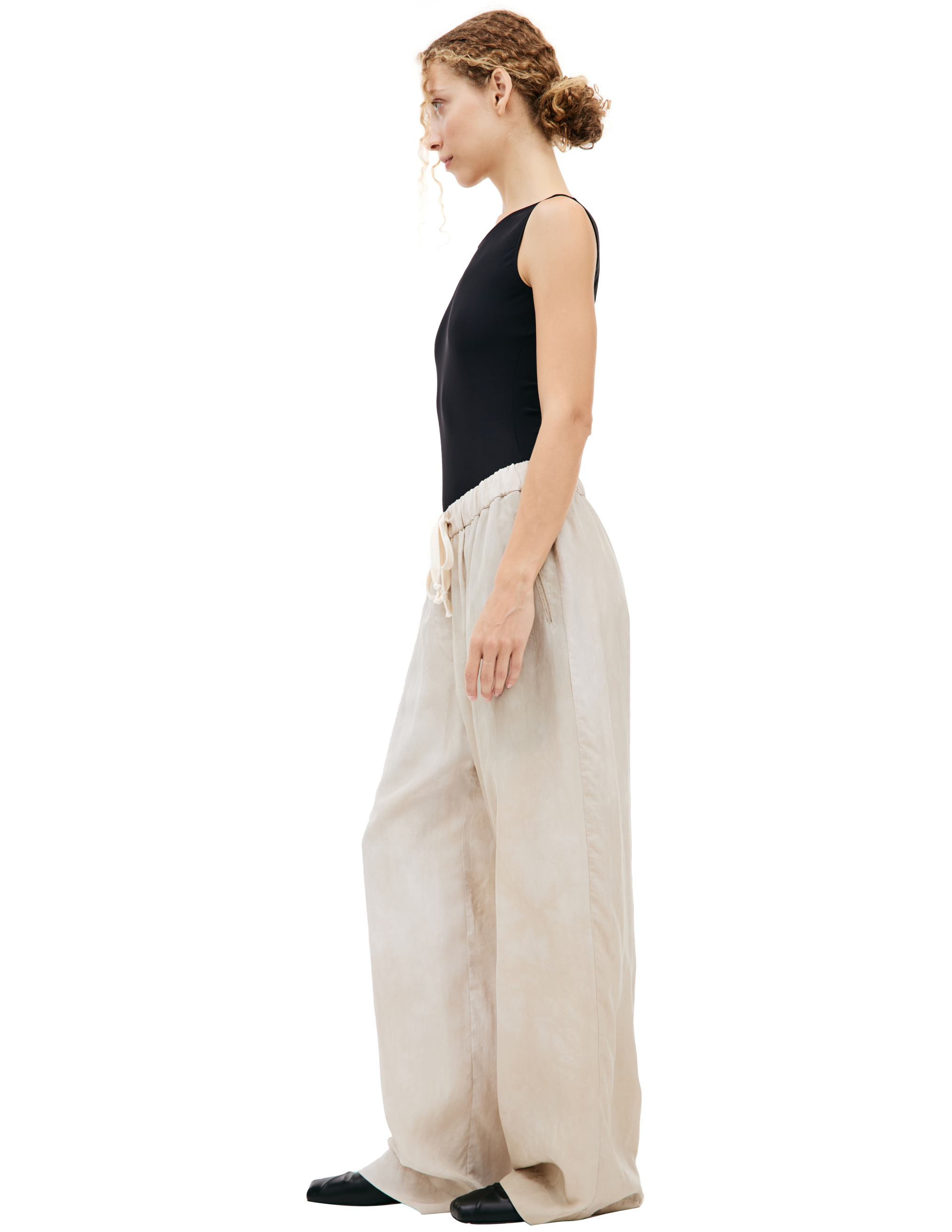 Shop Ziggy Chen Stright Leg Trousers In Beige