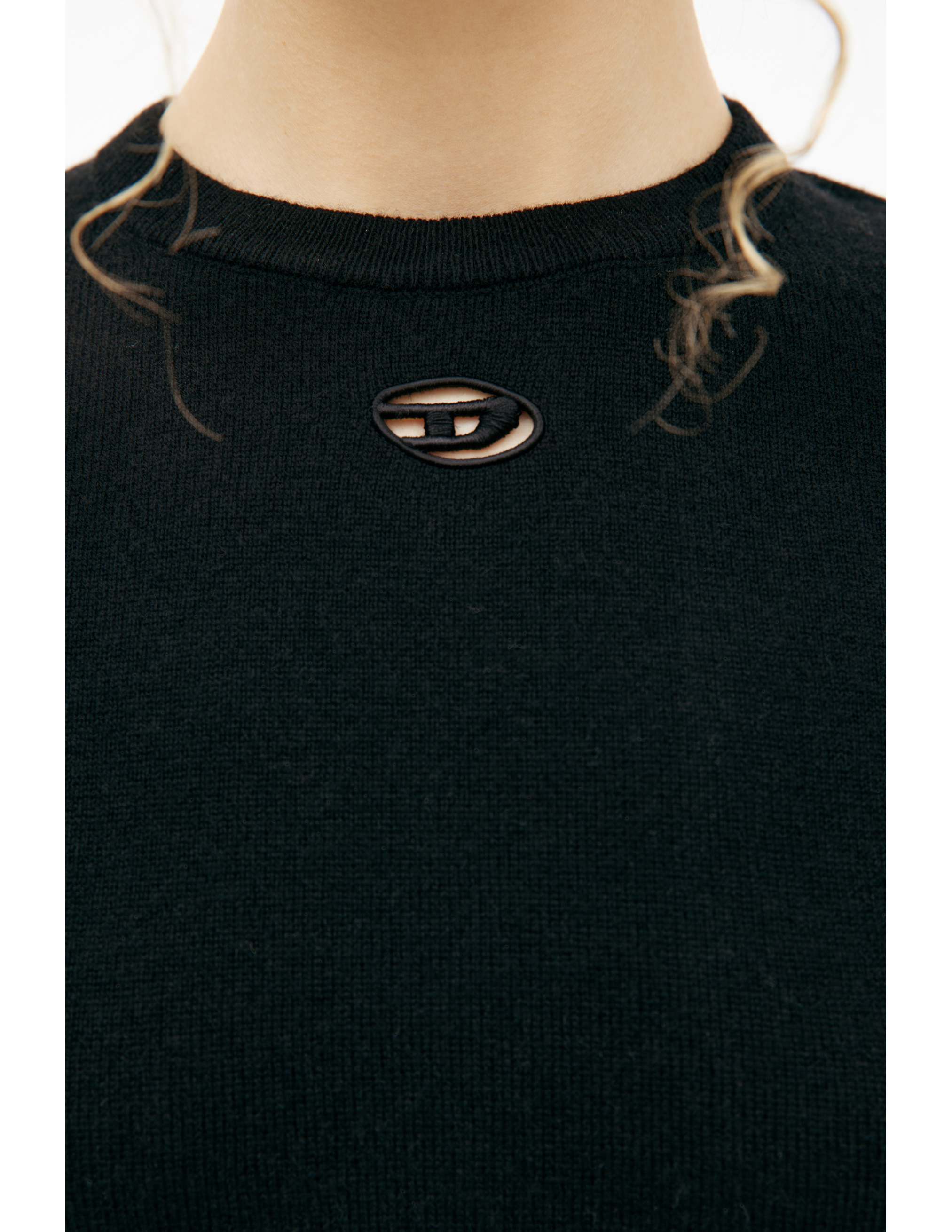 Diesel Black Wool Sweater In Black