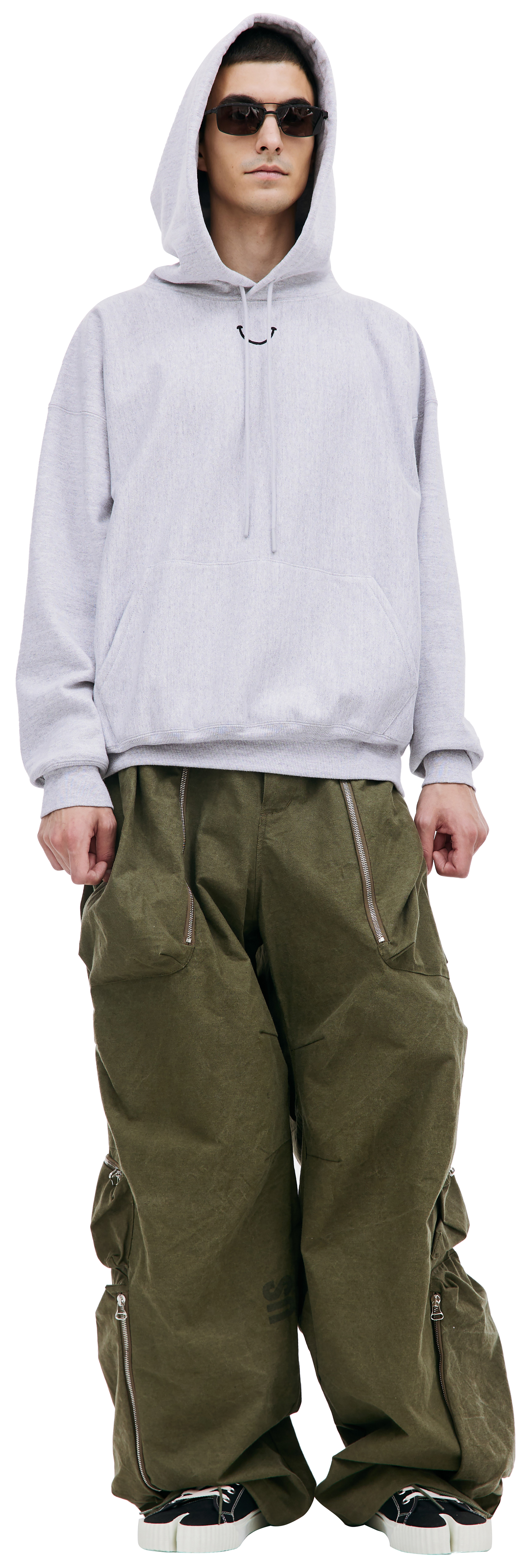 Buy Readymade men grey smile logo hoodie for €642 online on SV77