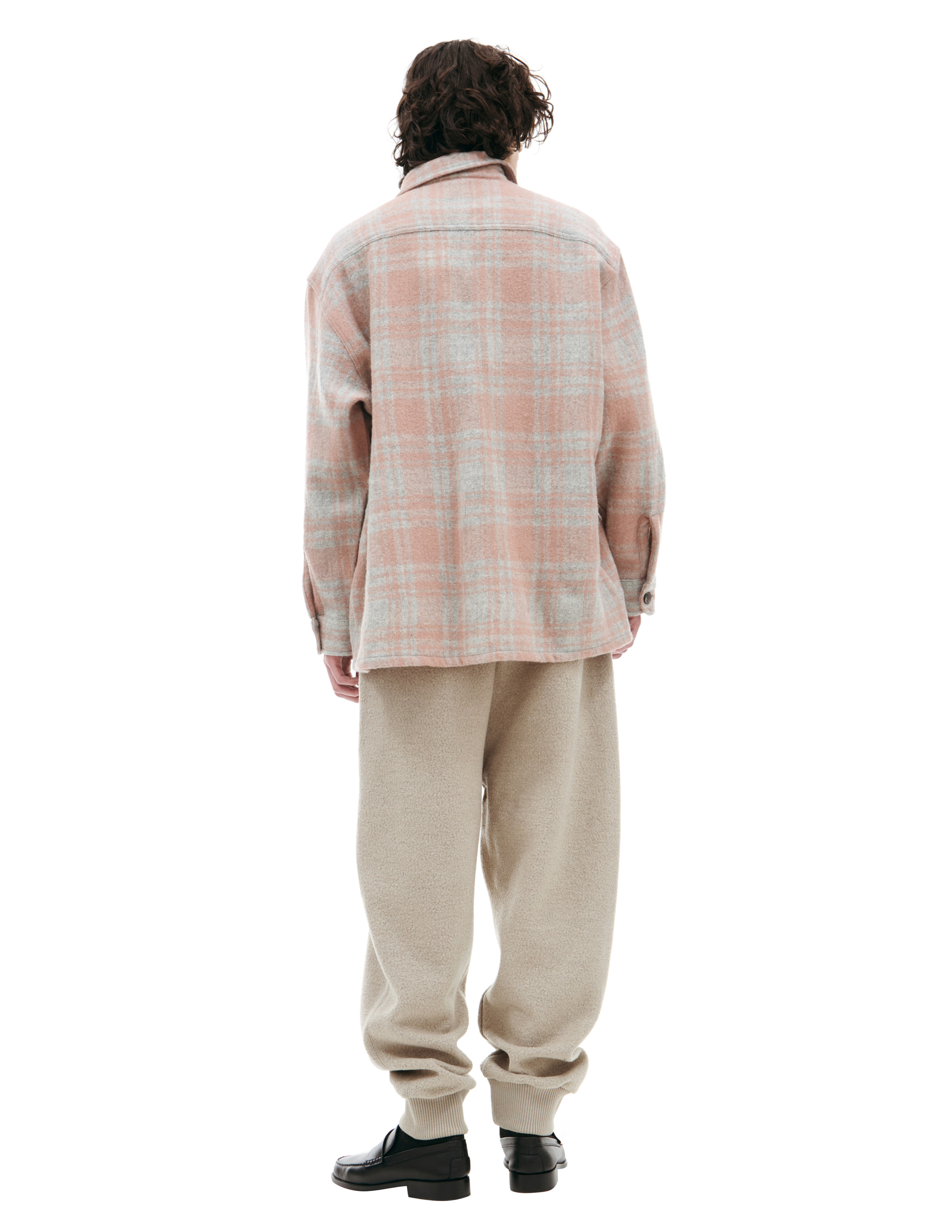 Ami Alexandre Mattiussi Plaid Flannel Shirt In Pink