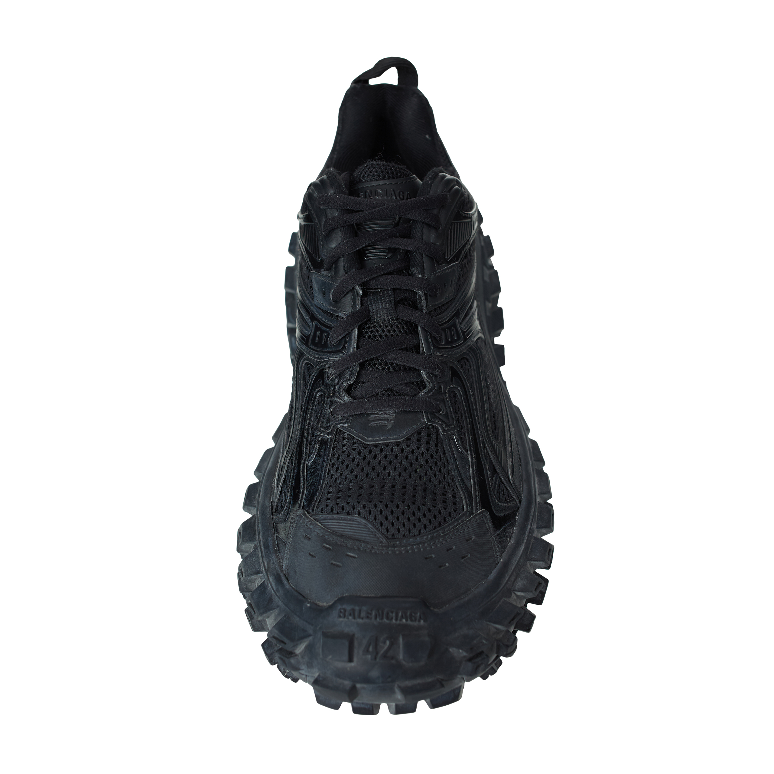 Shop Balenciaga Bouncer Sneakers With Solid Soles In Black