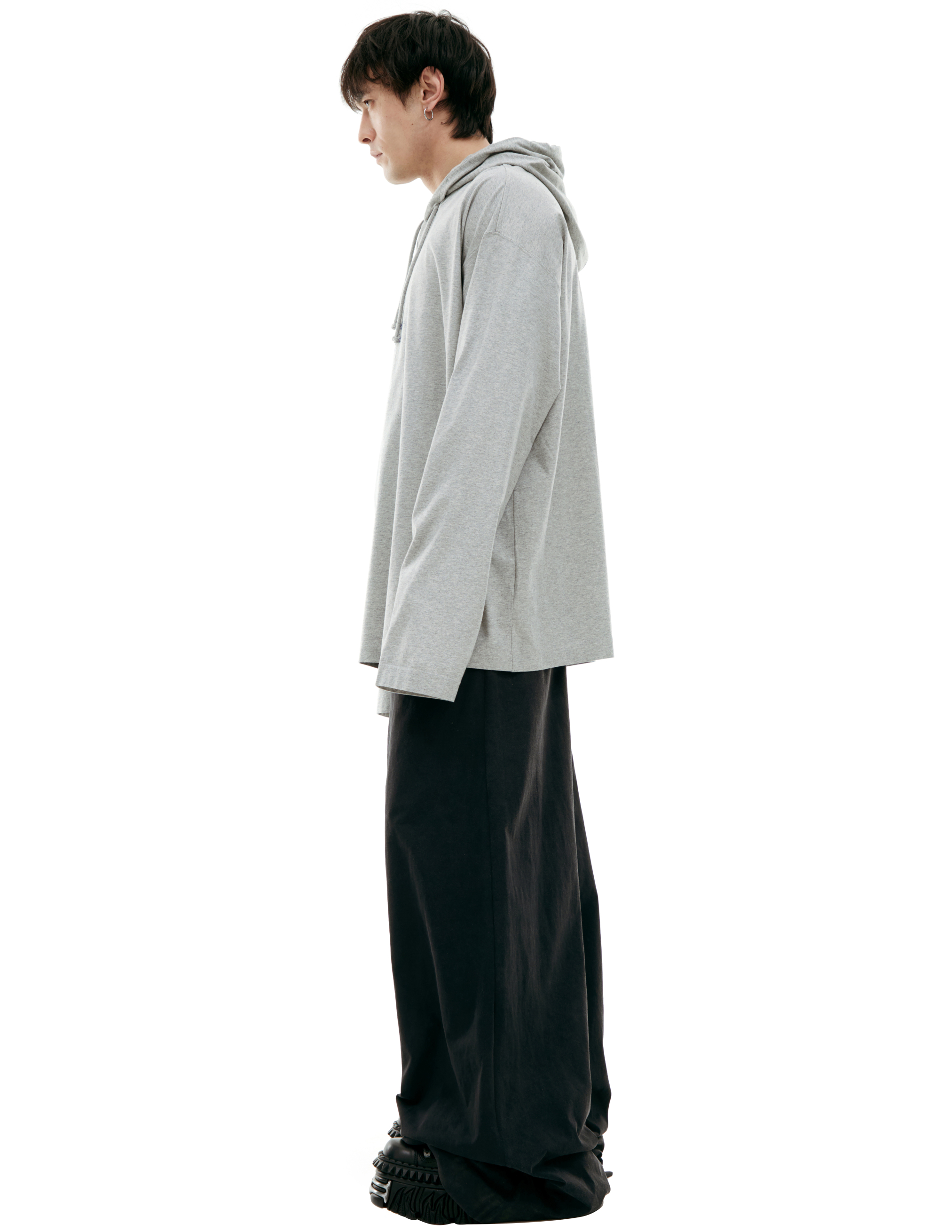 Vetements Grey Print Hoodie In Grey