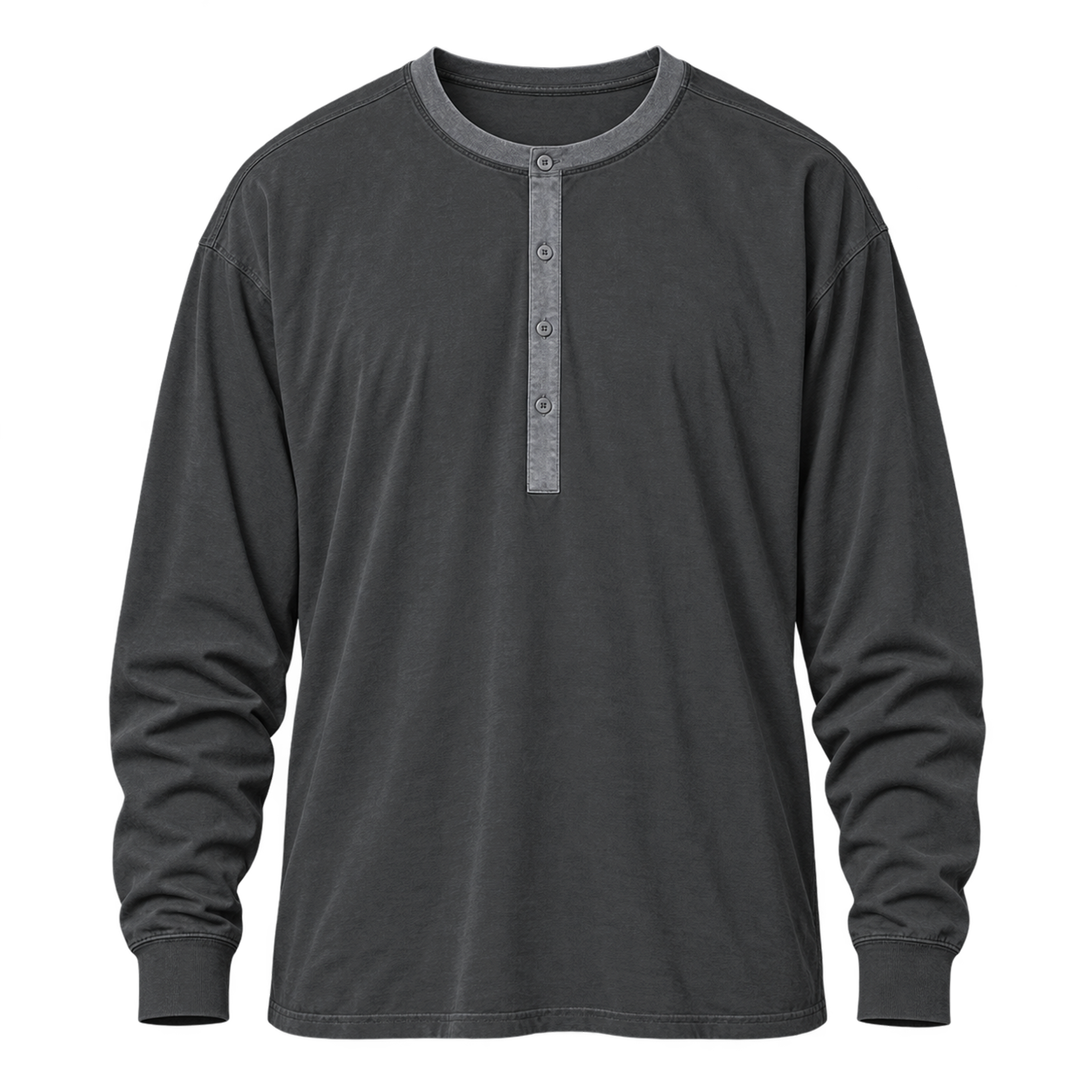 The Viridi-Anne Cotton longsleeve shirt with a fastener
