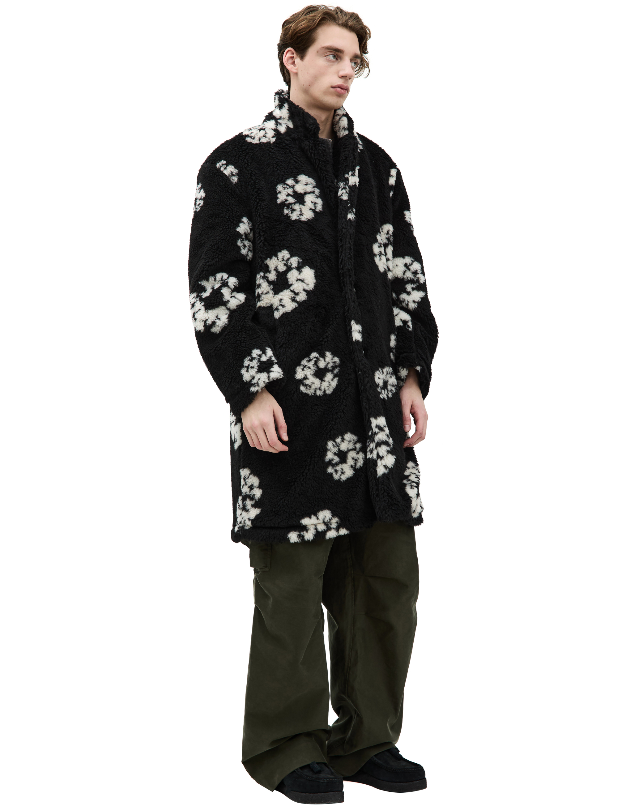 Saint Mxxxxxx X Denim Tears Black Coat In Black