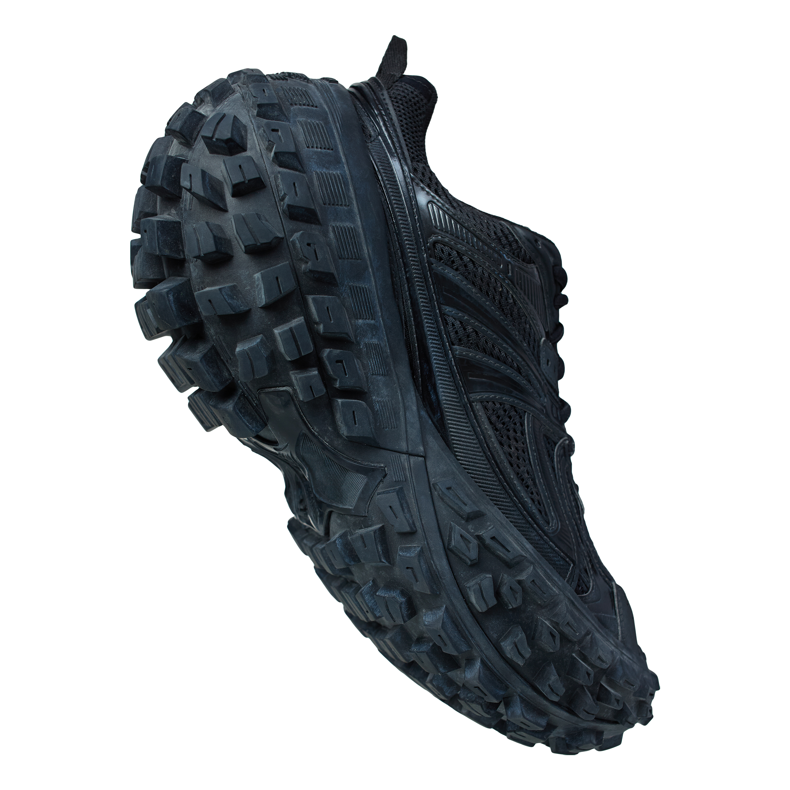 Buy Balenciaga women black bouncer sneakers with solid soles