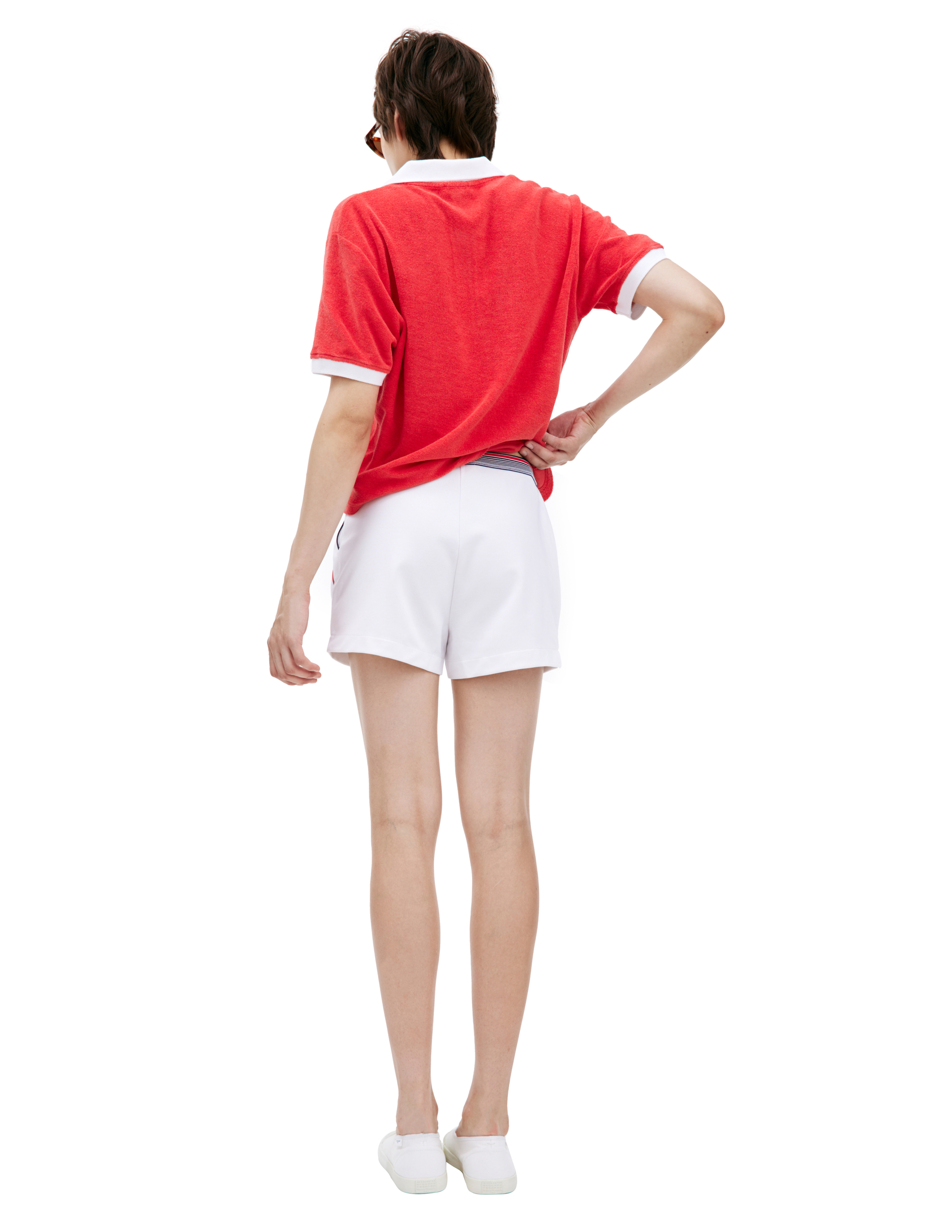 Sporty And Rich White Button-down Shorts In White