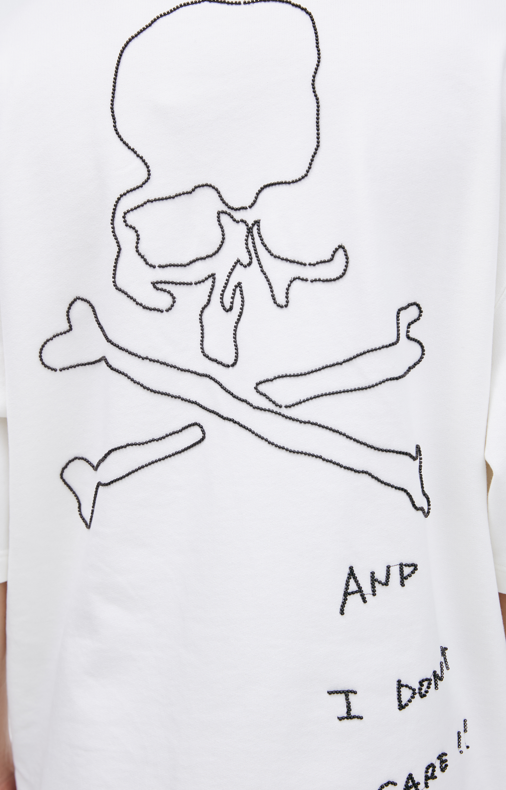 Buy Mastermind WORLD men white t-shirt with an embroidered for
