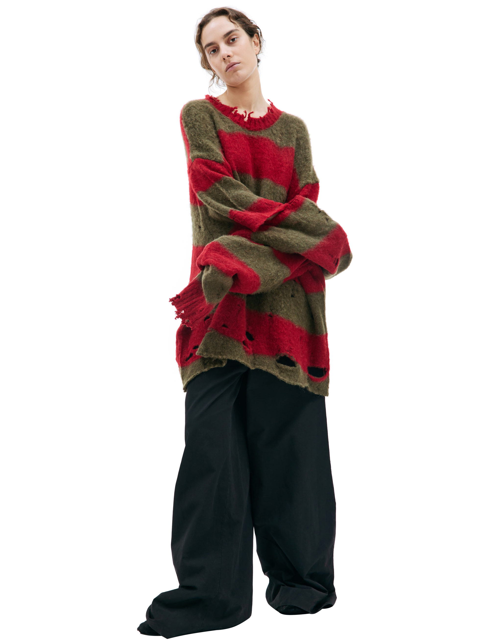 トップス doublet STRIPE OVERSIZED PULLOVER 23AW Doublet Stripe Oversized Sweater In Multicolor | ModeSens