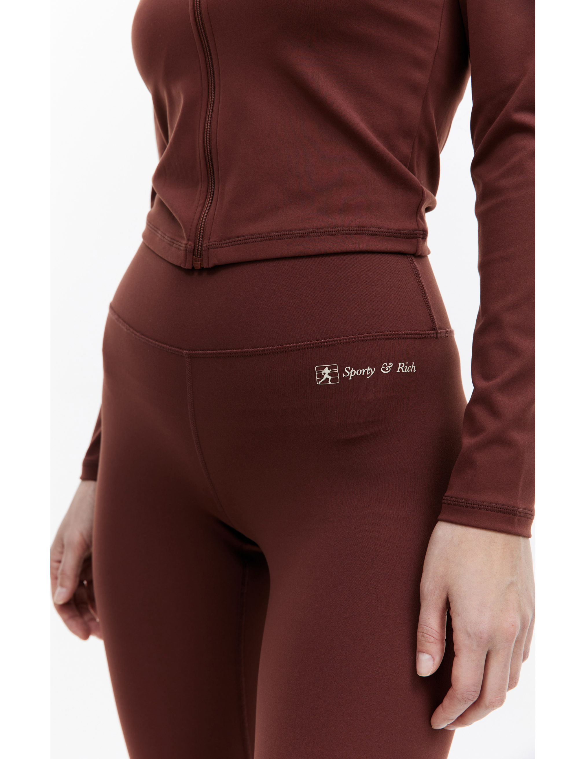 Shop Sporty And Rich Runner Active Zip Up Jacket In Burgundy