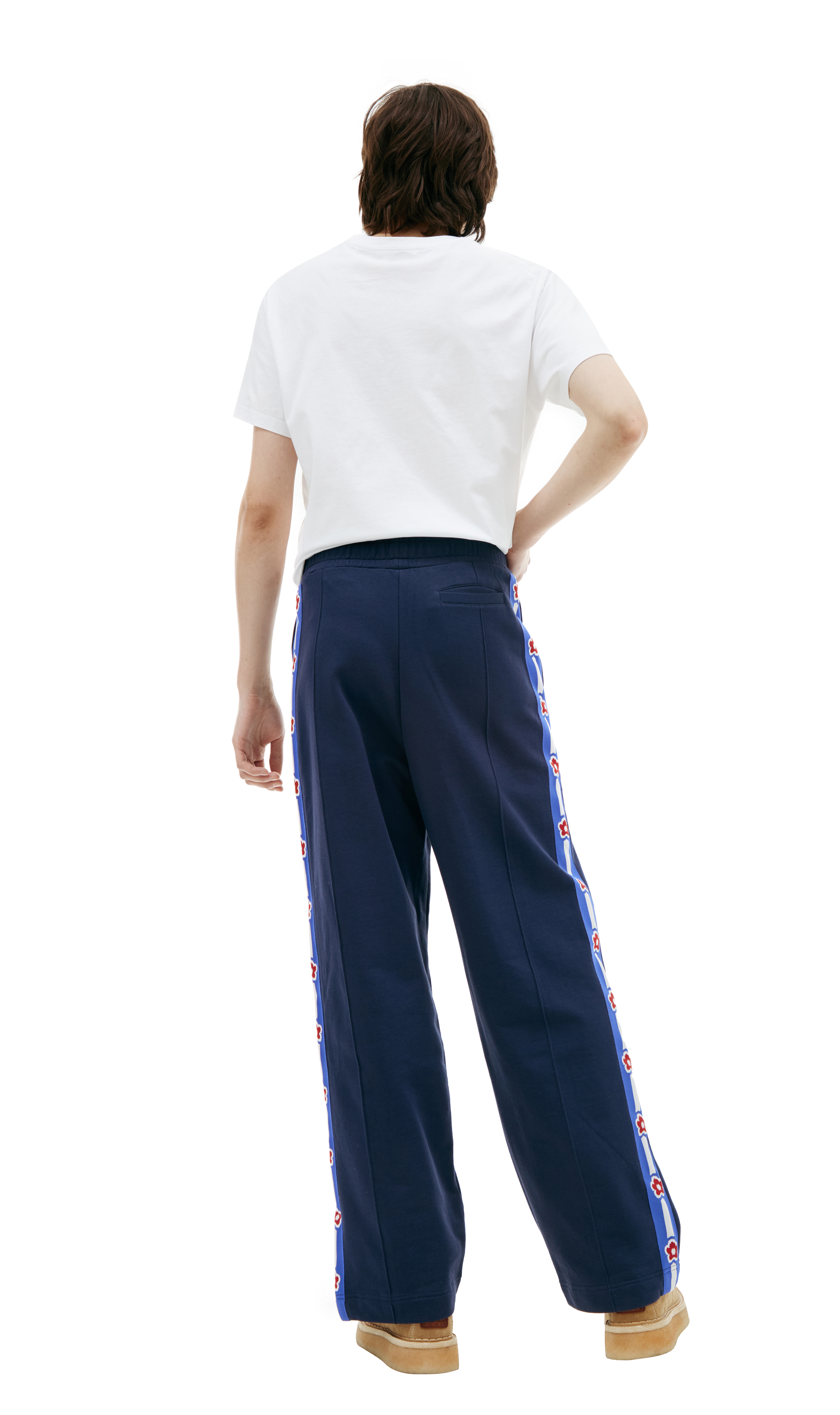 Buy KENZO women blue trousers with stripes for $204 online on SV77