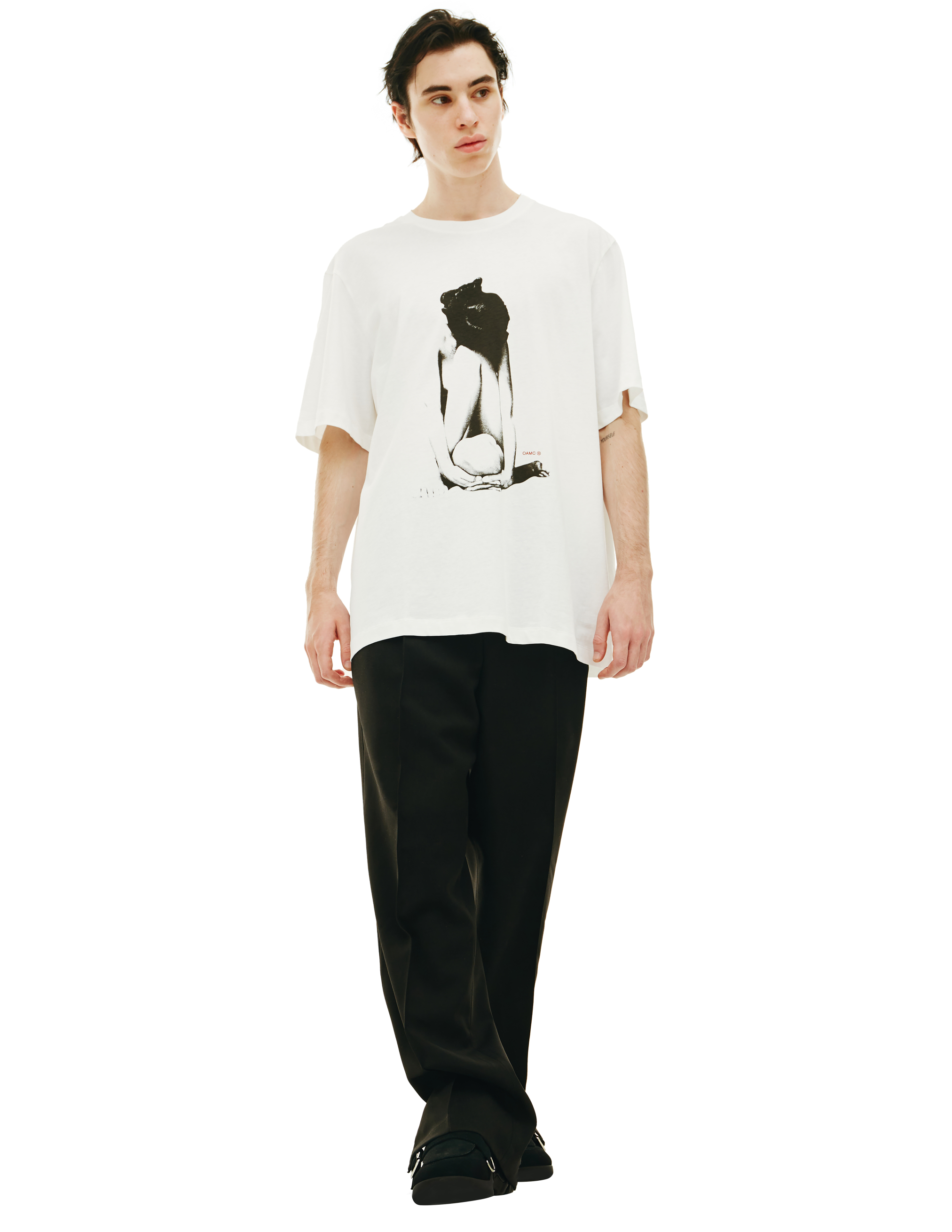 OAMC White cotton t-shirt