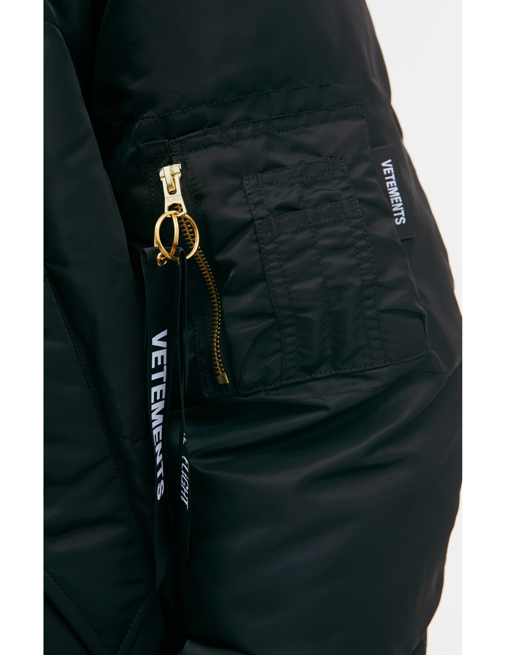 Vetements X Alpha Industries Double Sided Jacket In Black
