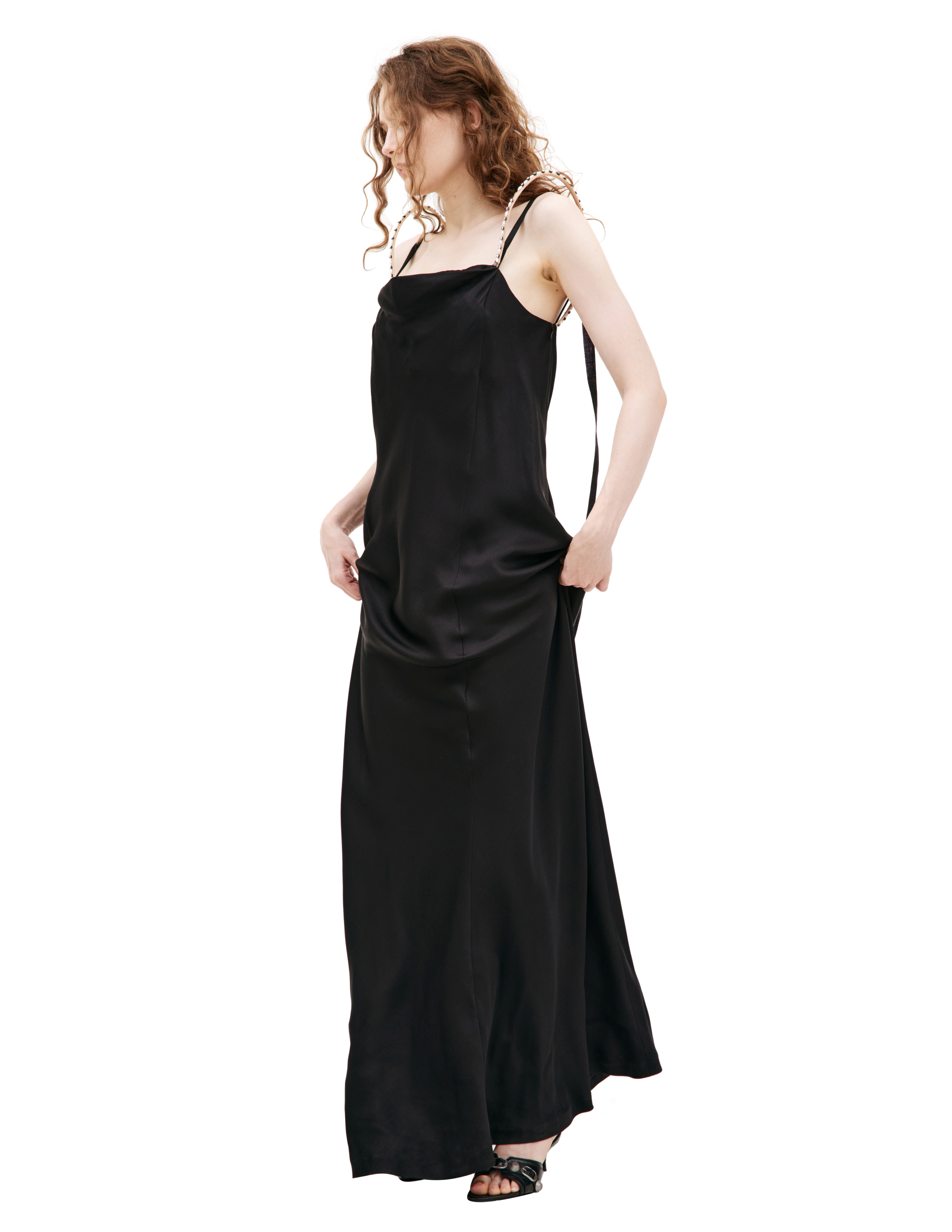 Shop Maison Margiela Black Maxi Dress