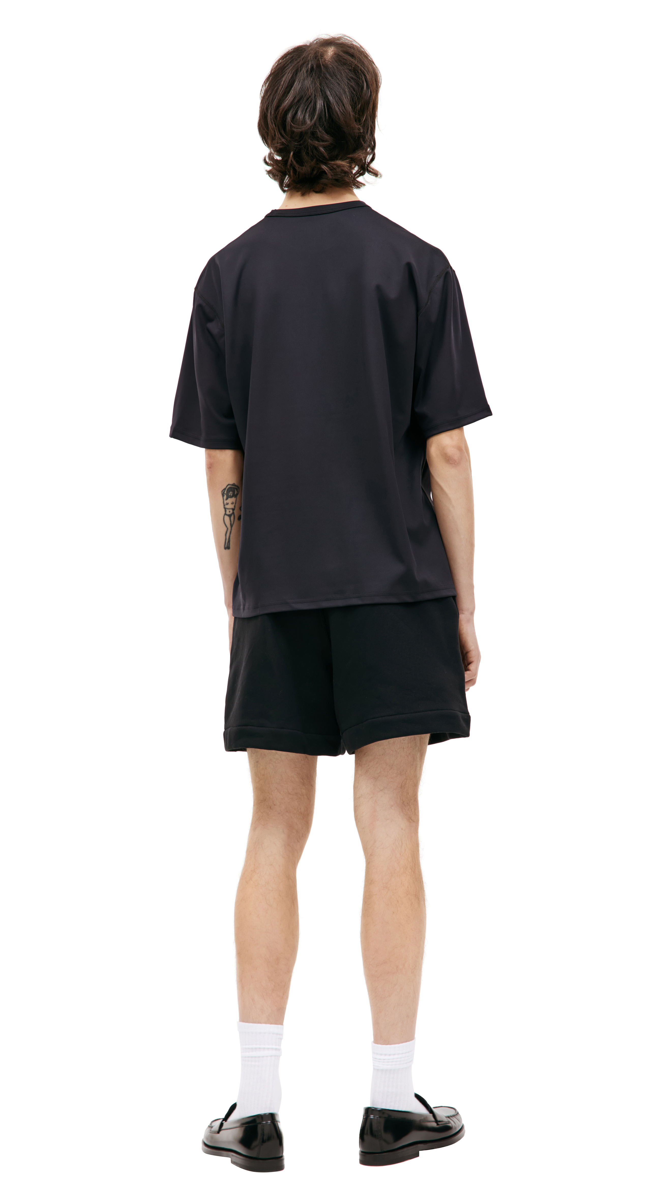 Buy Jil Sander men navy blue logo print t-shirt for $180