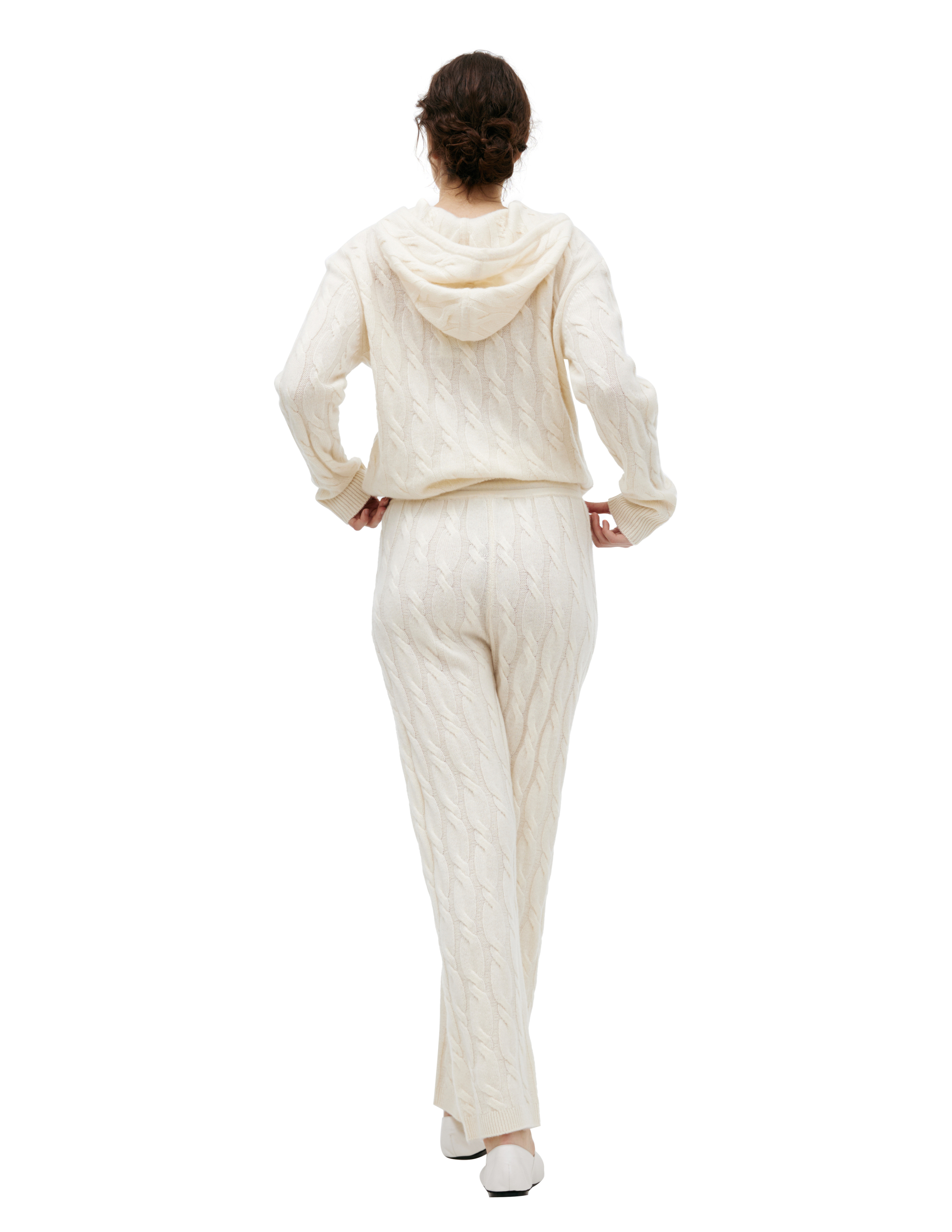 Sporty And Rich Cable-knit Trousers In Beige