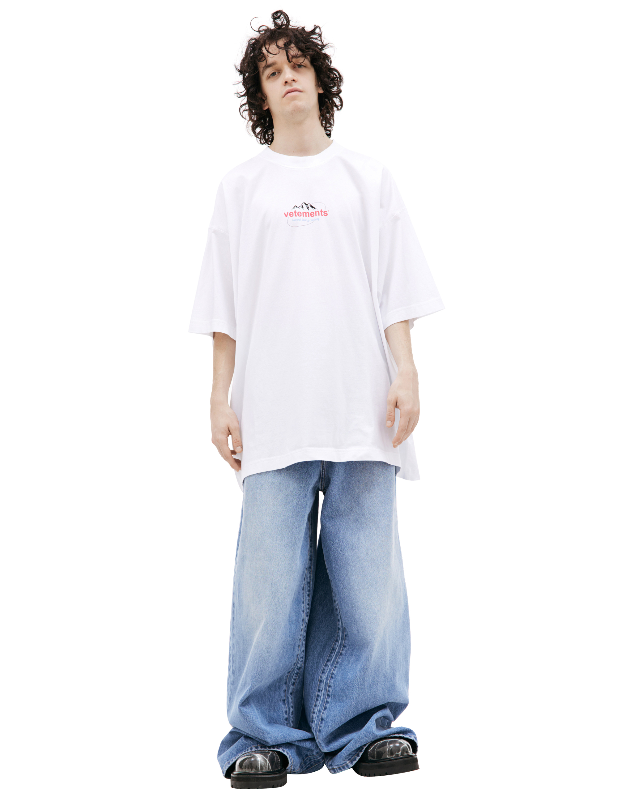 Shop Vetements Spring Water Printed T-shirt In White