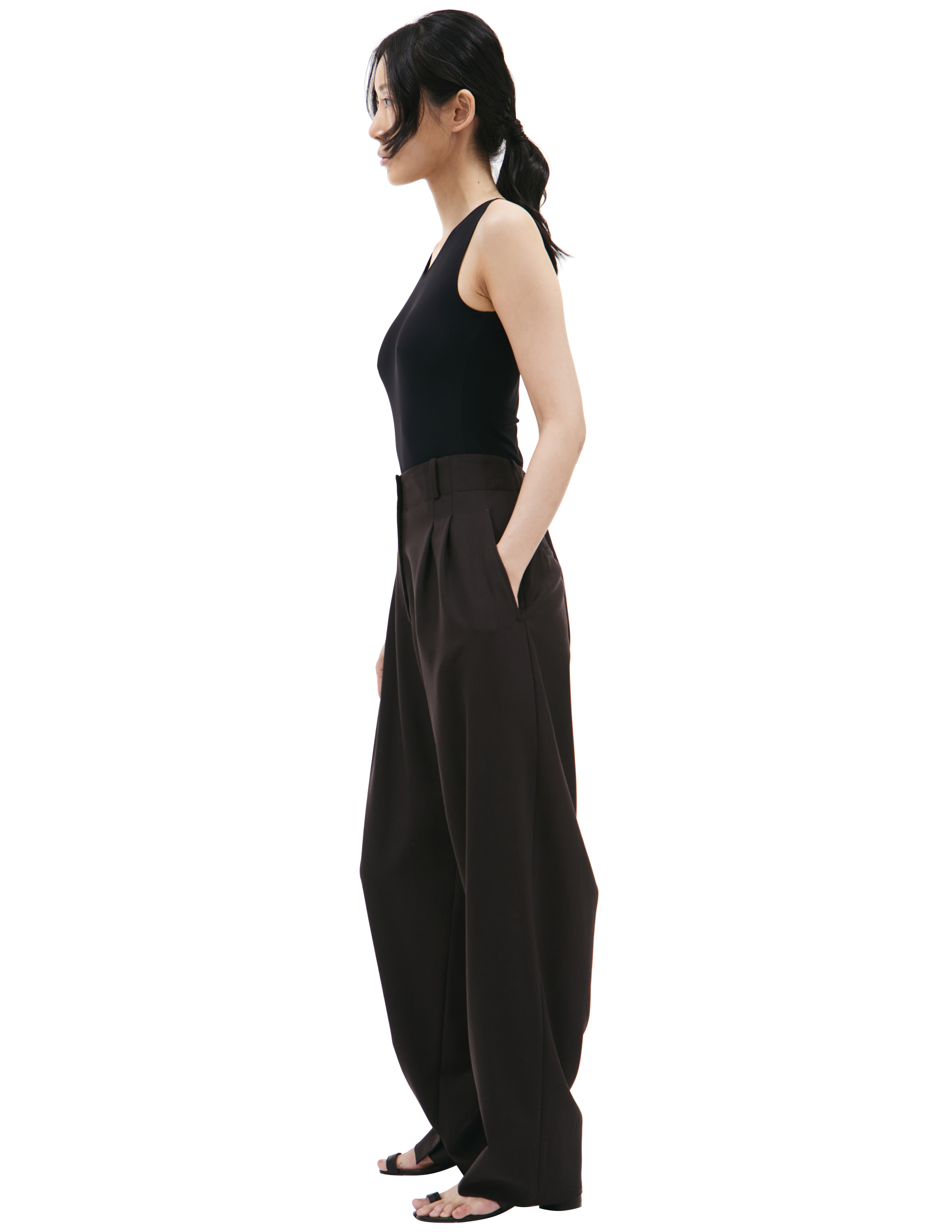 Shop Quira Brown Trousers