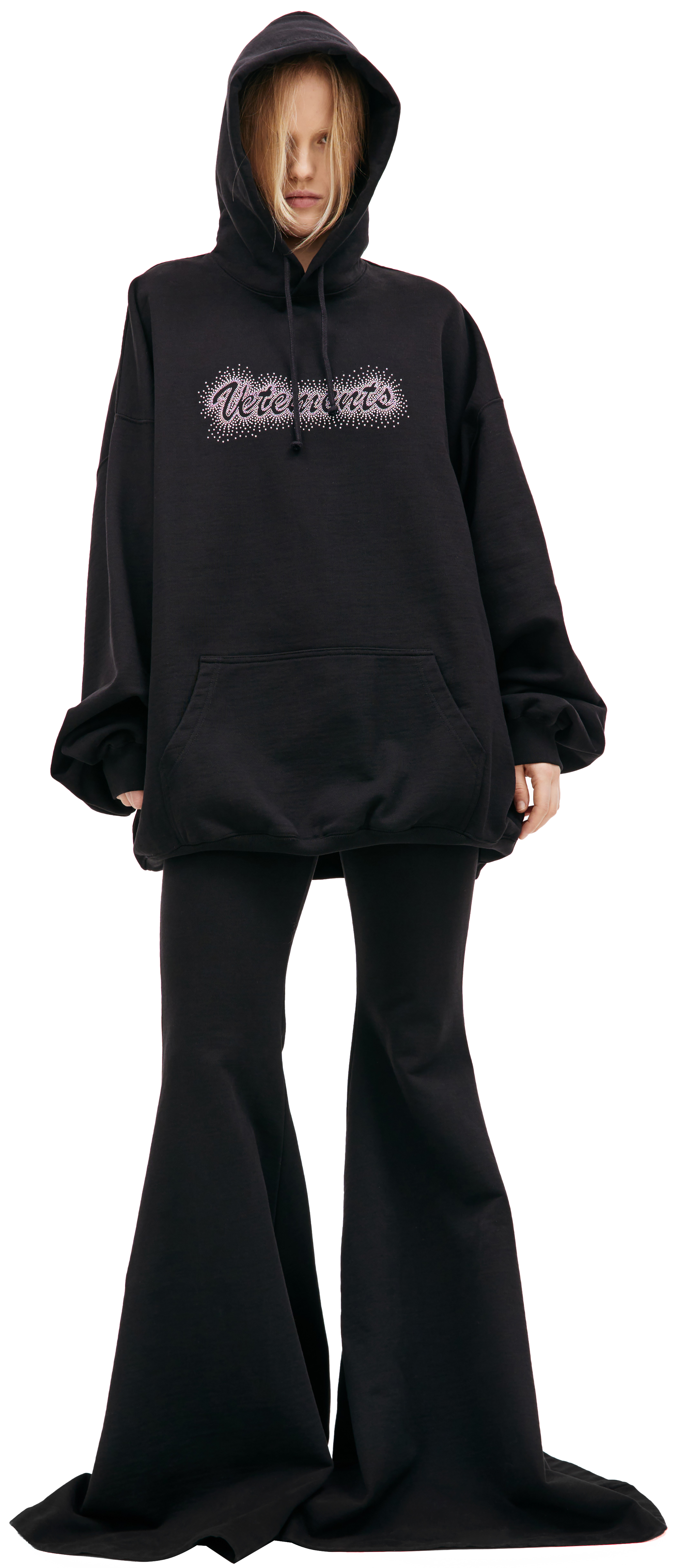 Buy VETEMENTS women blue oversized hoodie with print for $710 online on  SV77, UE54HD580W/1304