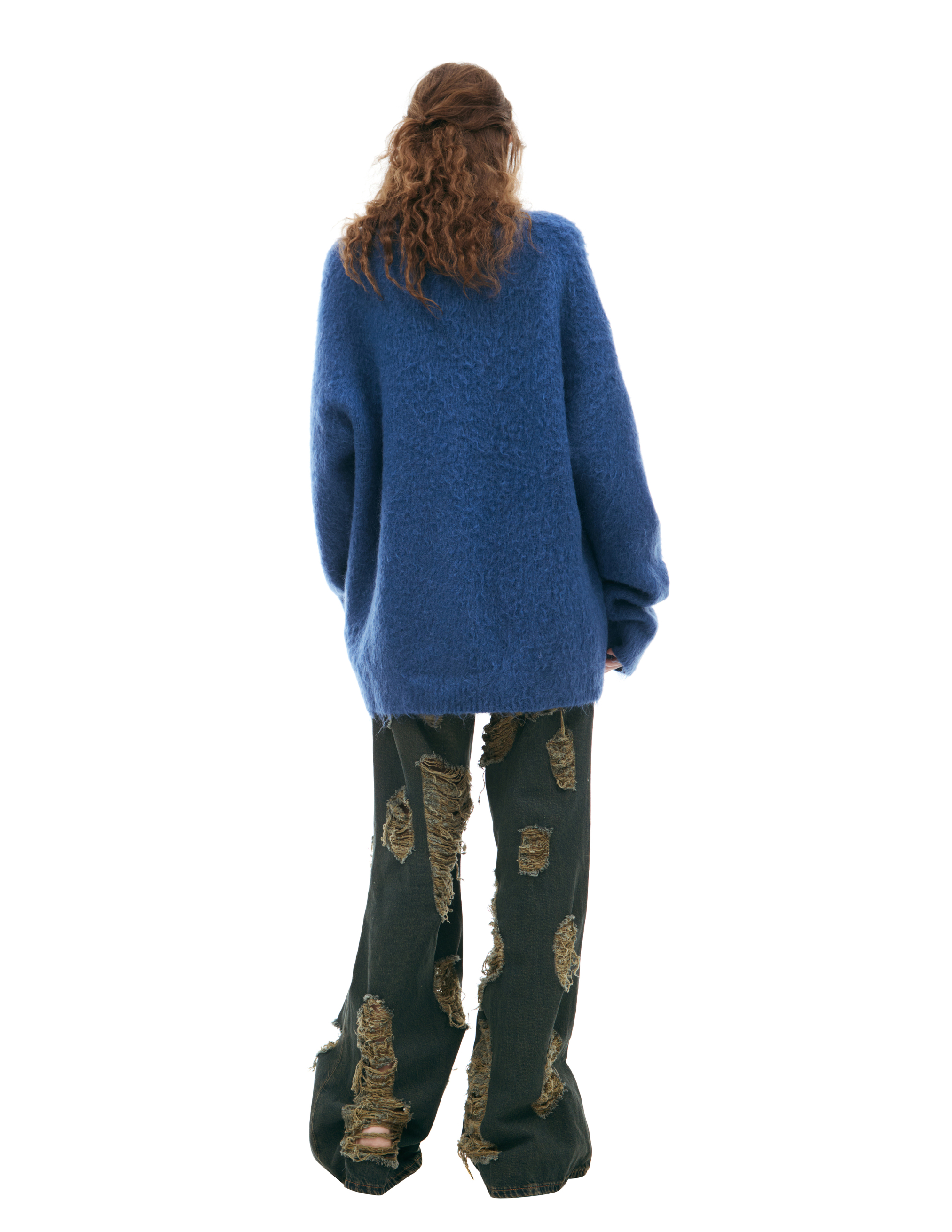 Acne Studios Wool Cardigan With Buttons In Blue