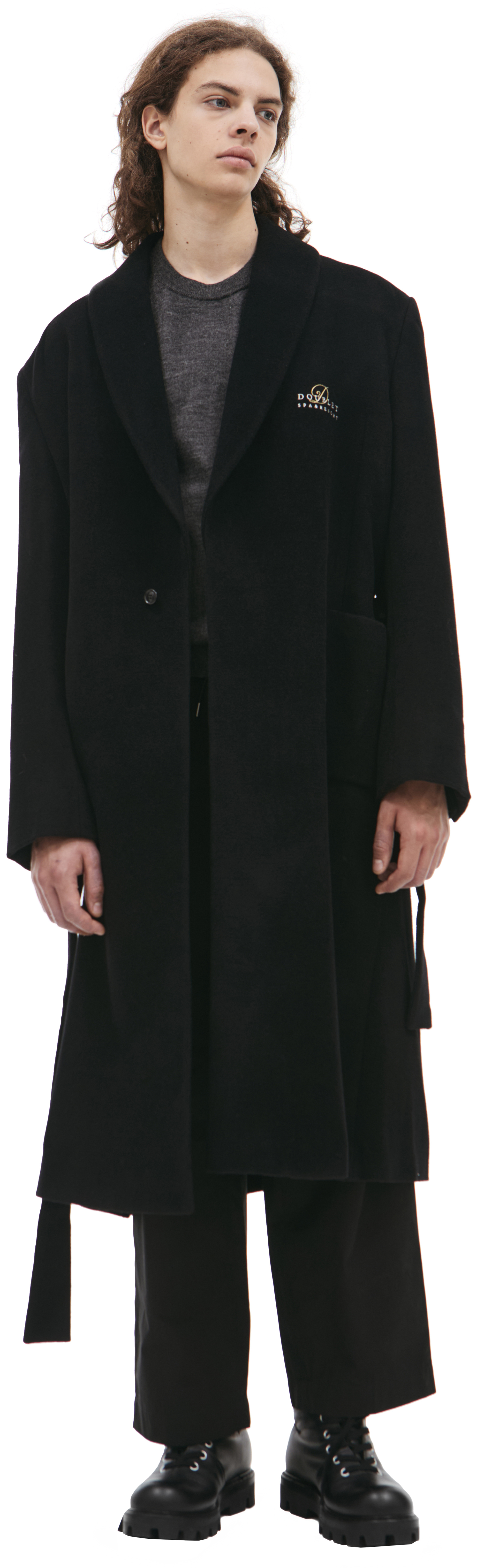 【ほぼ未使用】DEVICE COAT-DP # BLACK（3）　2024AW Buy Doublet men black wool coat for $1,545 online on SV77