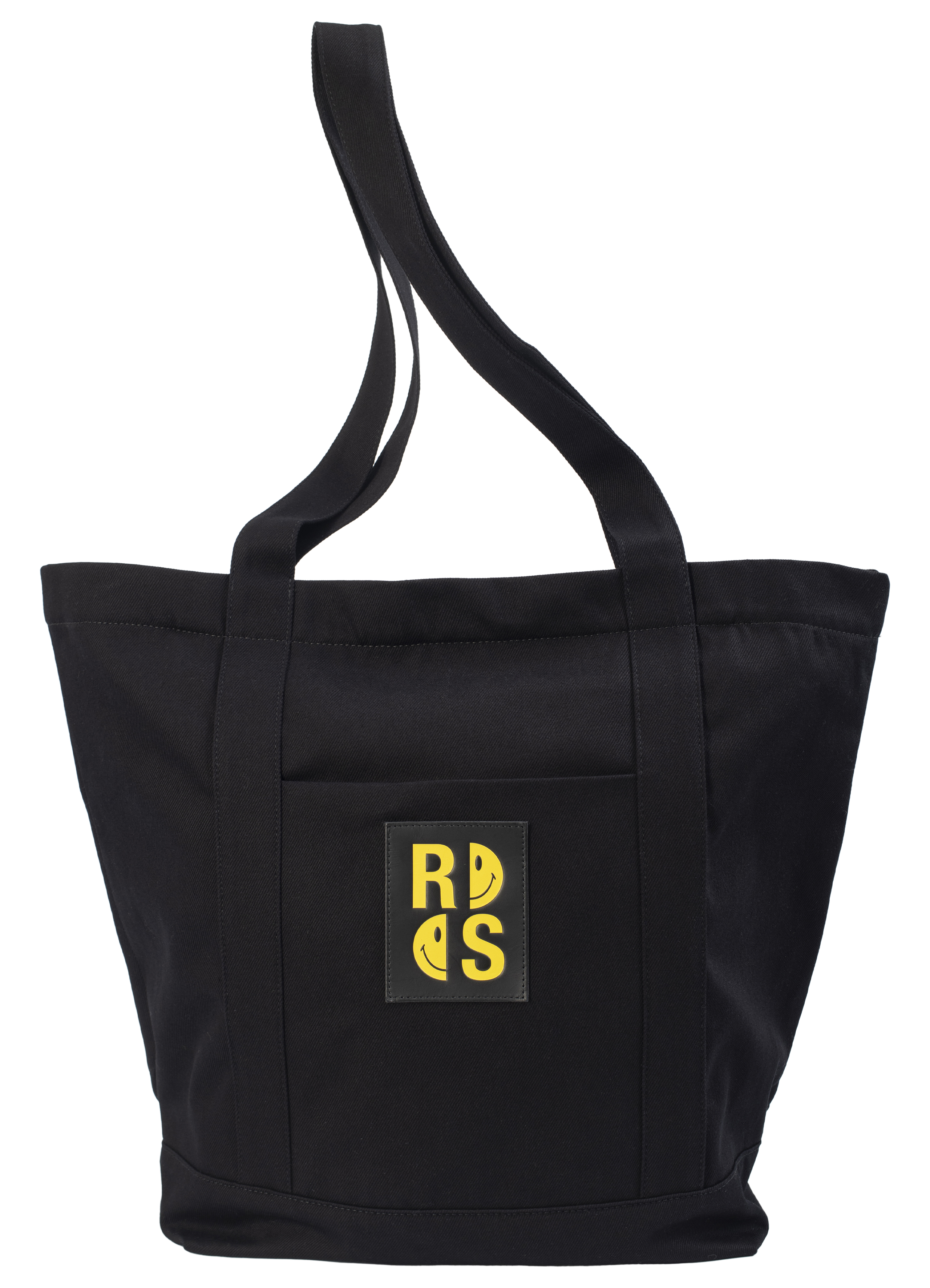 Buy Raf Simons men black raf simons x smiley denim tote bag for