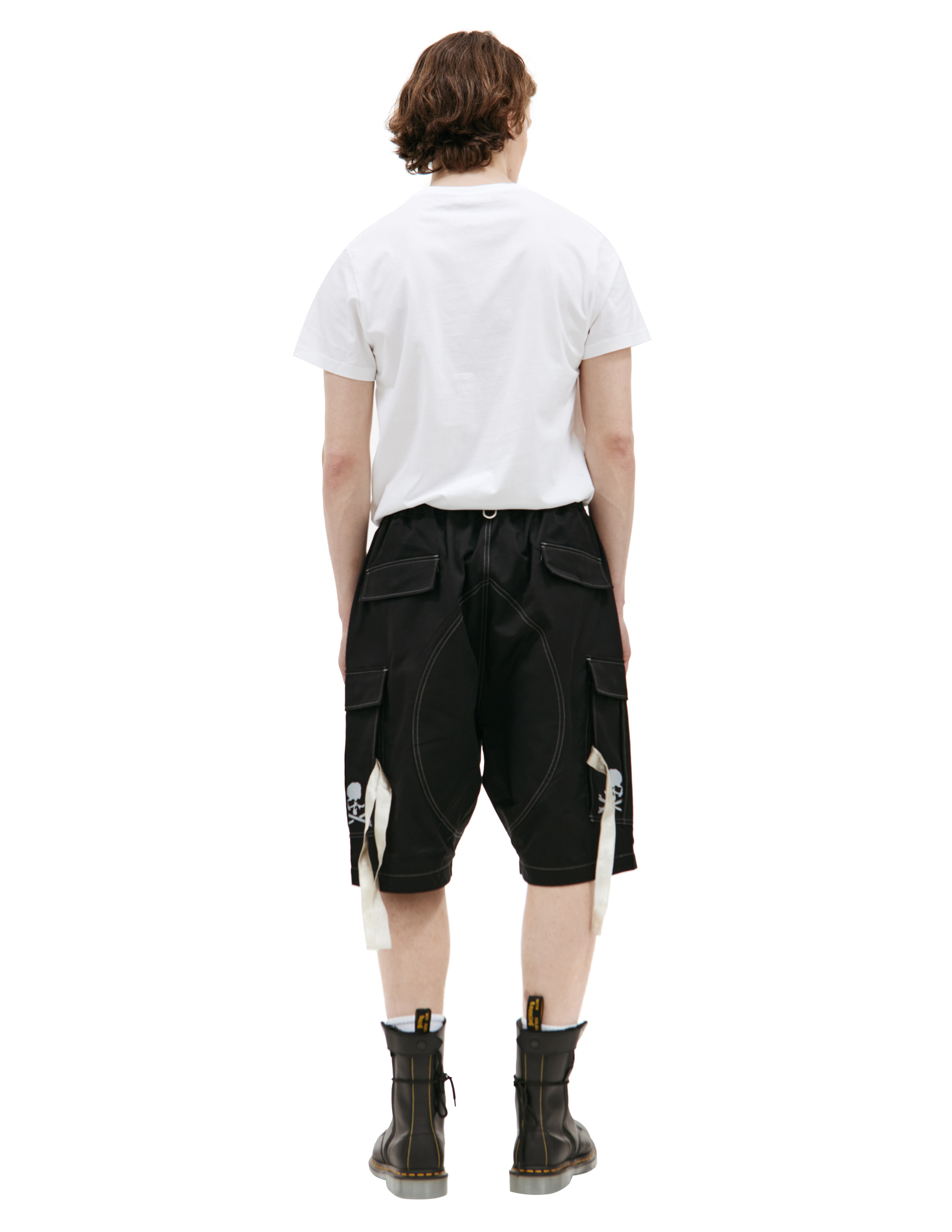 Shop Mastermind Japan Black Cargo Shorts