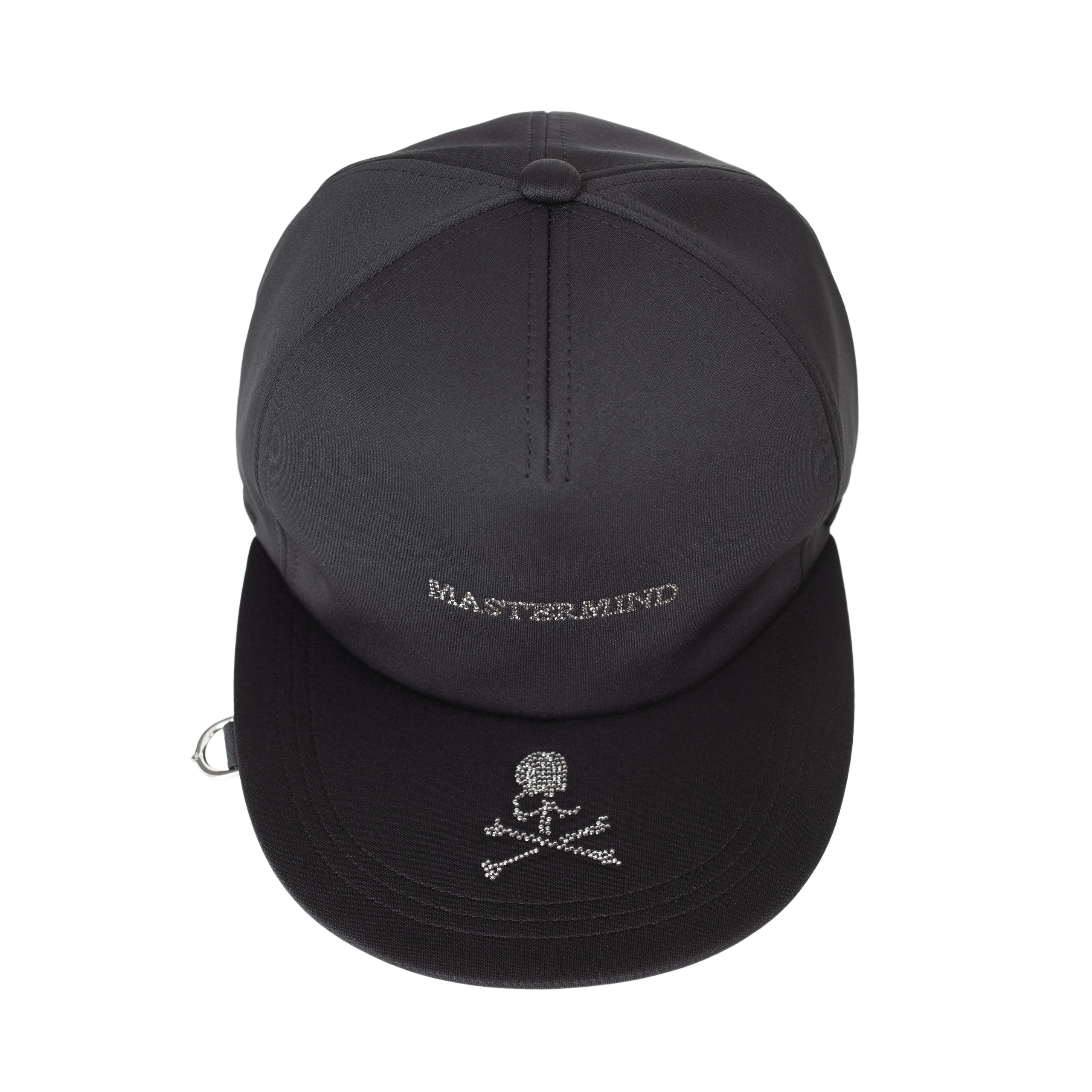 Buy Mastermind WORLD men black skull logo baseball cap for $585