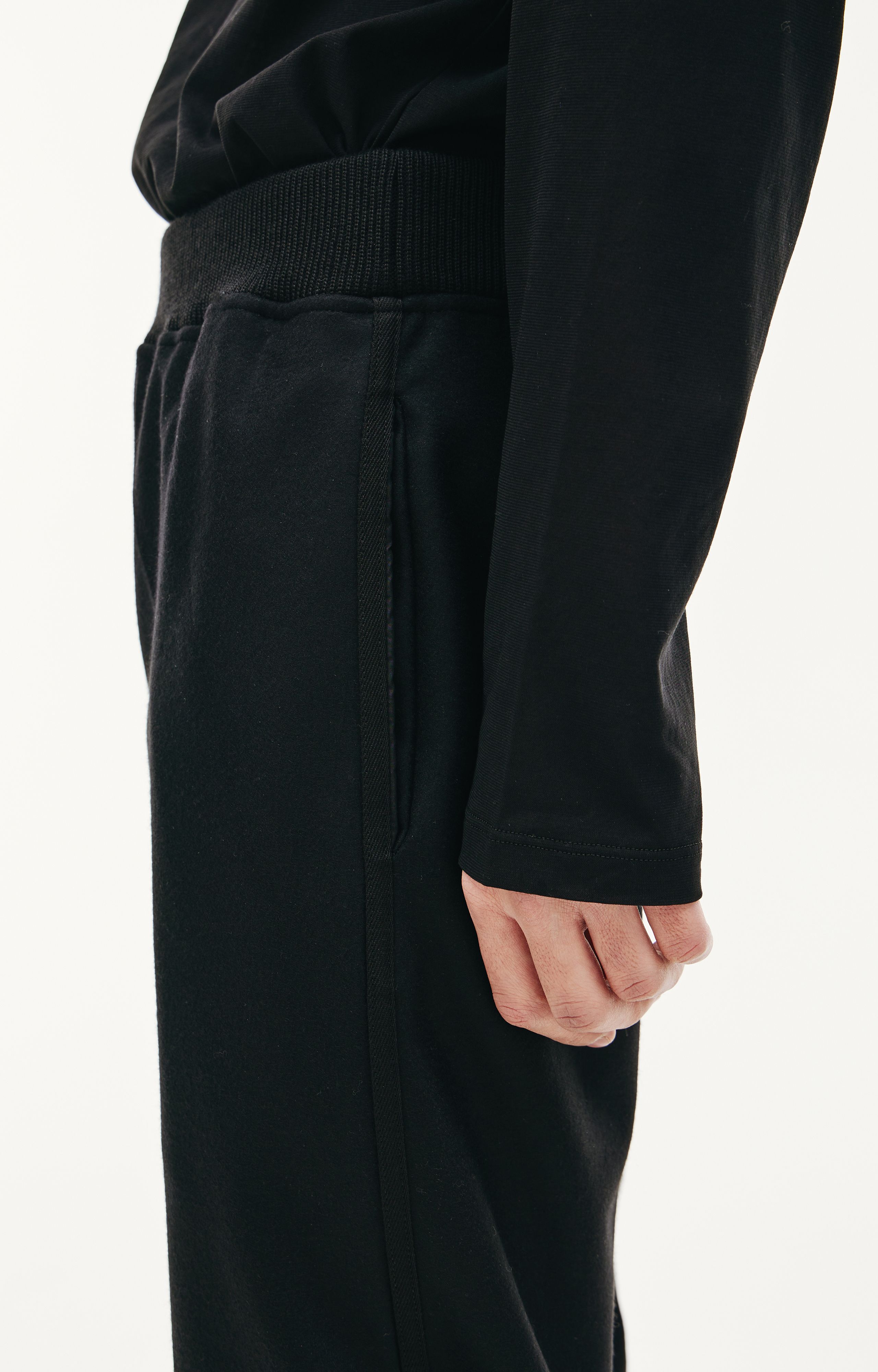 【関税&送料込】Jil Sander Black Wool Blend Joggers Jil Sander Joggers wool blend elastic waistband | The