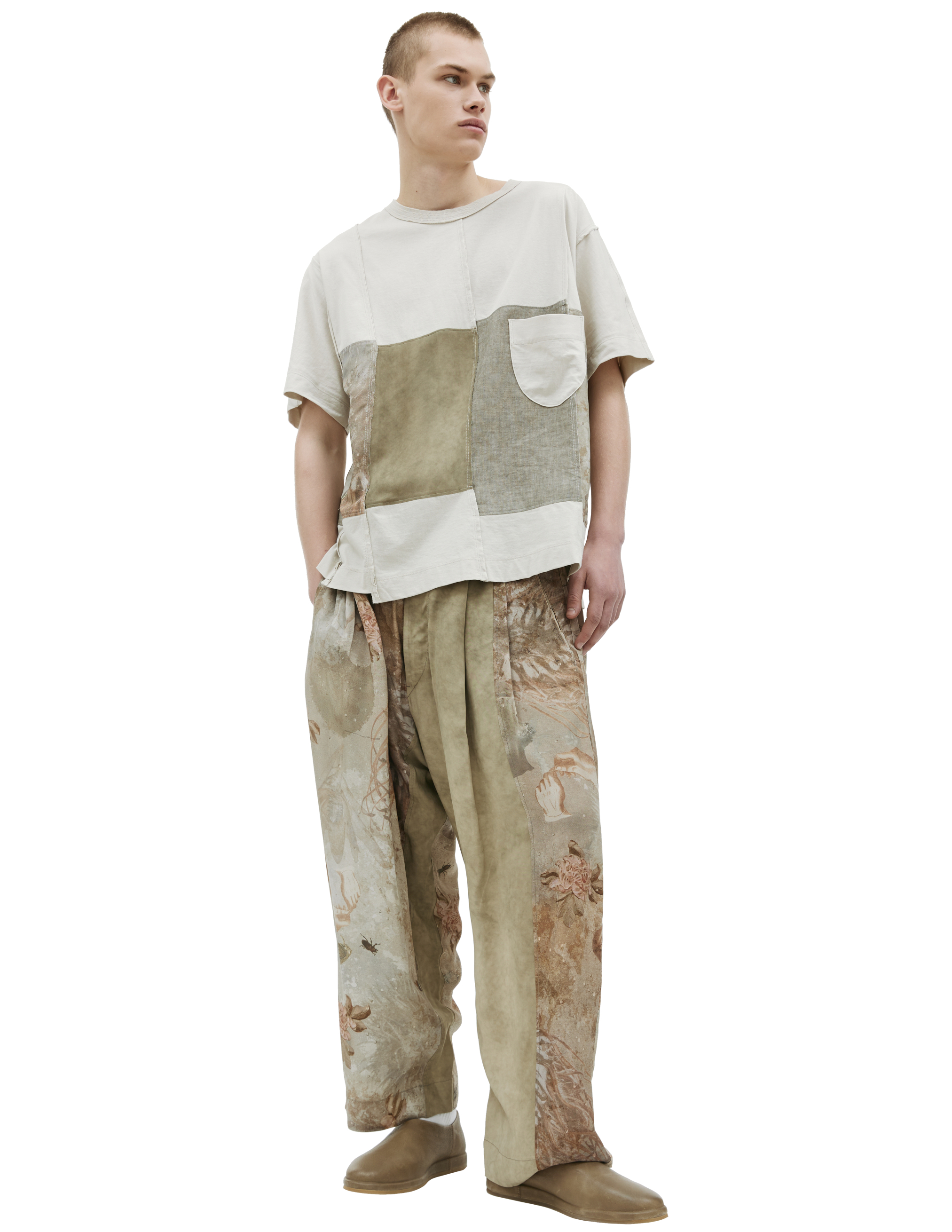 Ziggy Chen Patchwork printed t-shirt