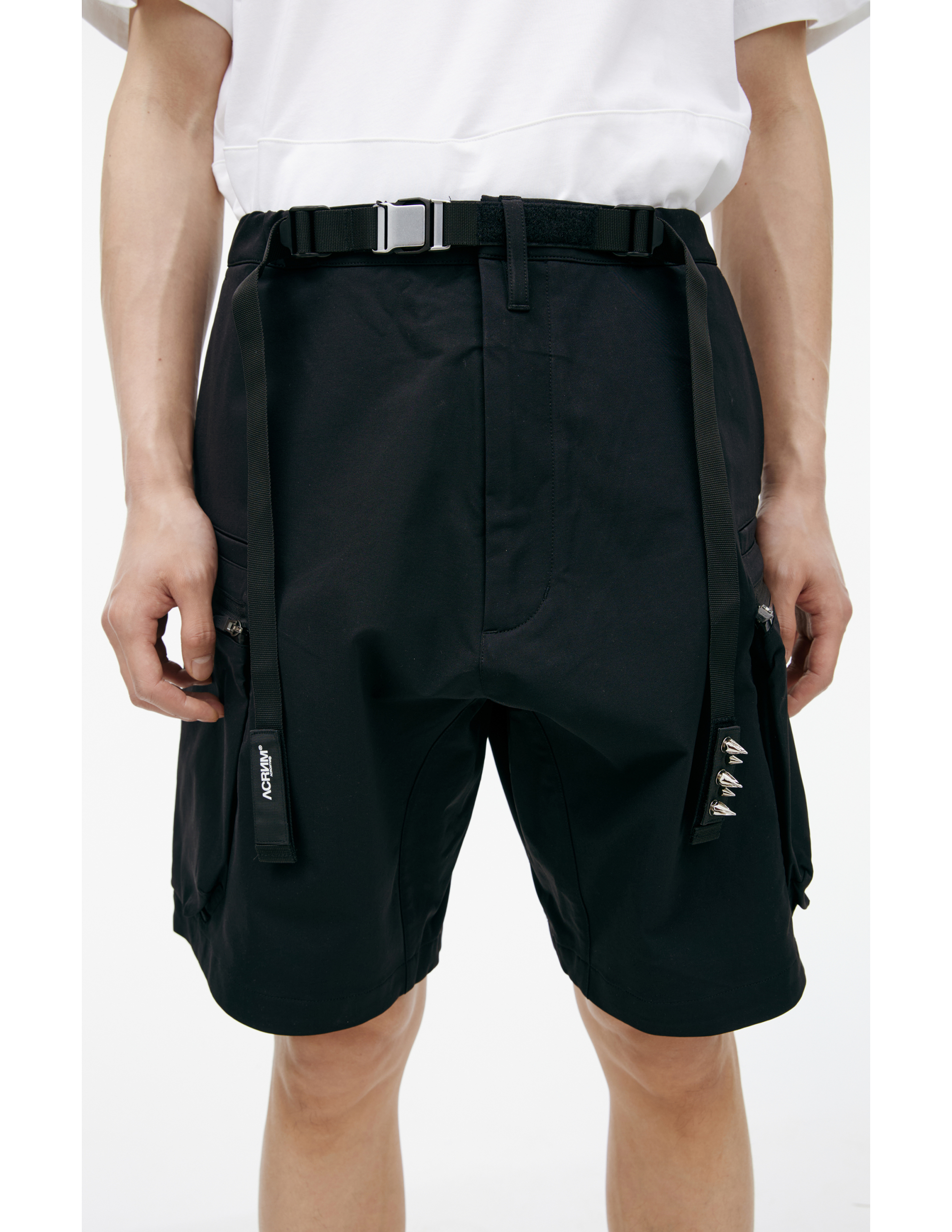 Acronym Cargo Shorts With Belt In Black