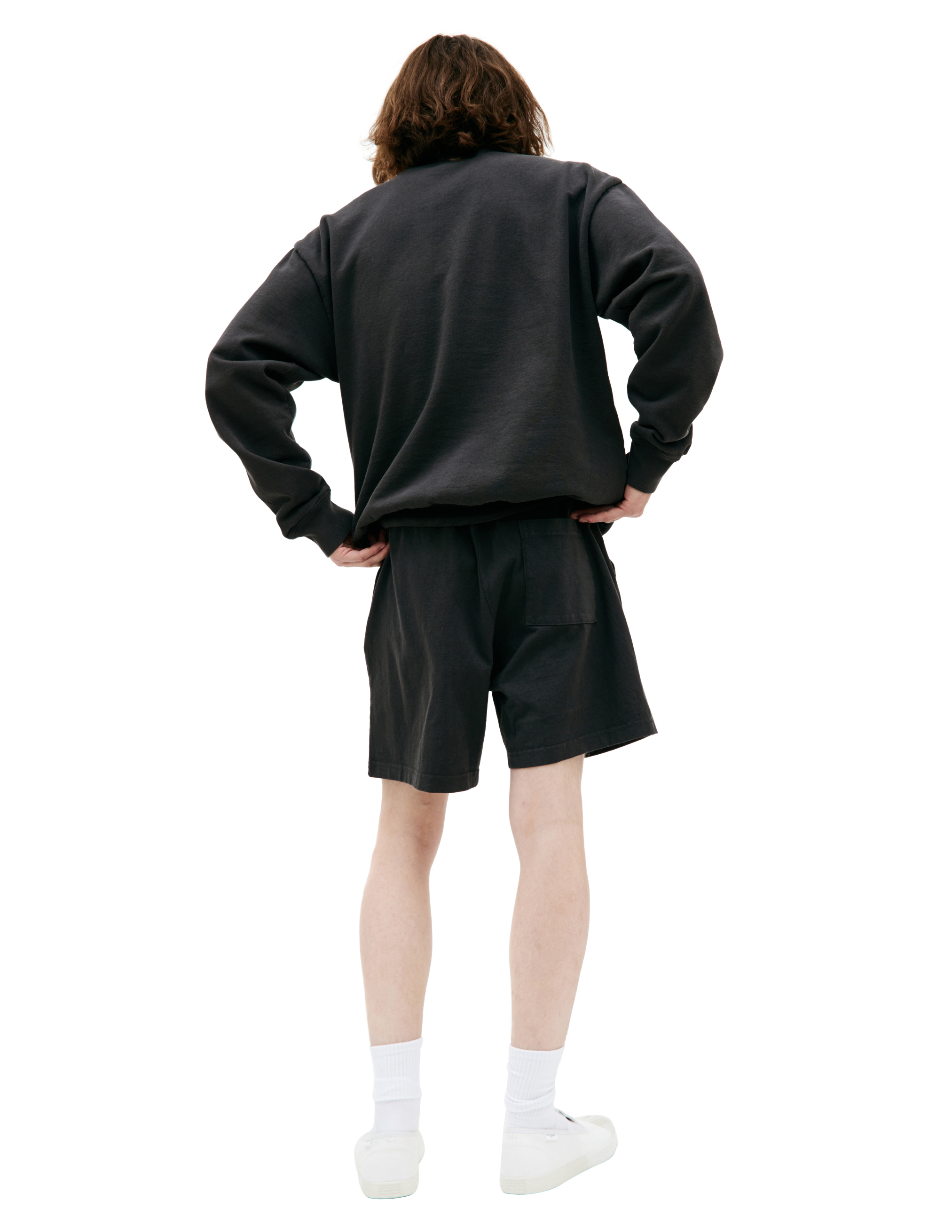 Sporty And Rich Faded California Gym Shorts With Back Pocket In Brown
