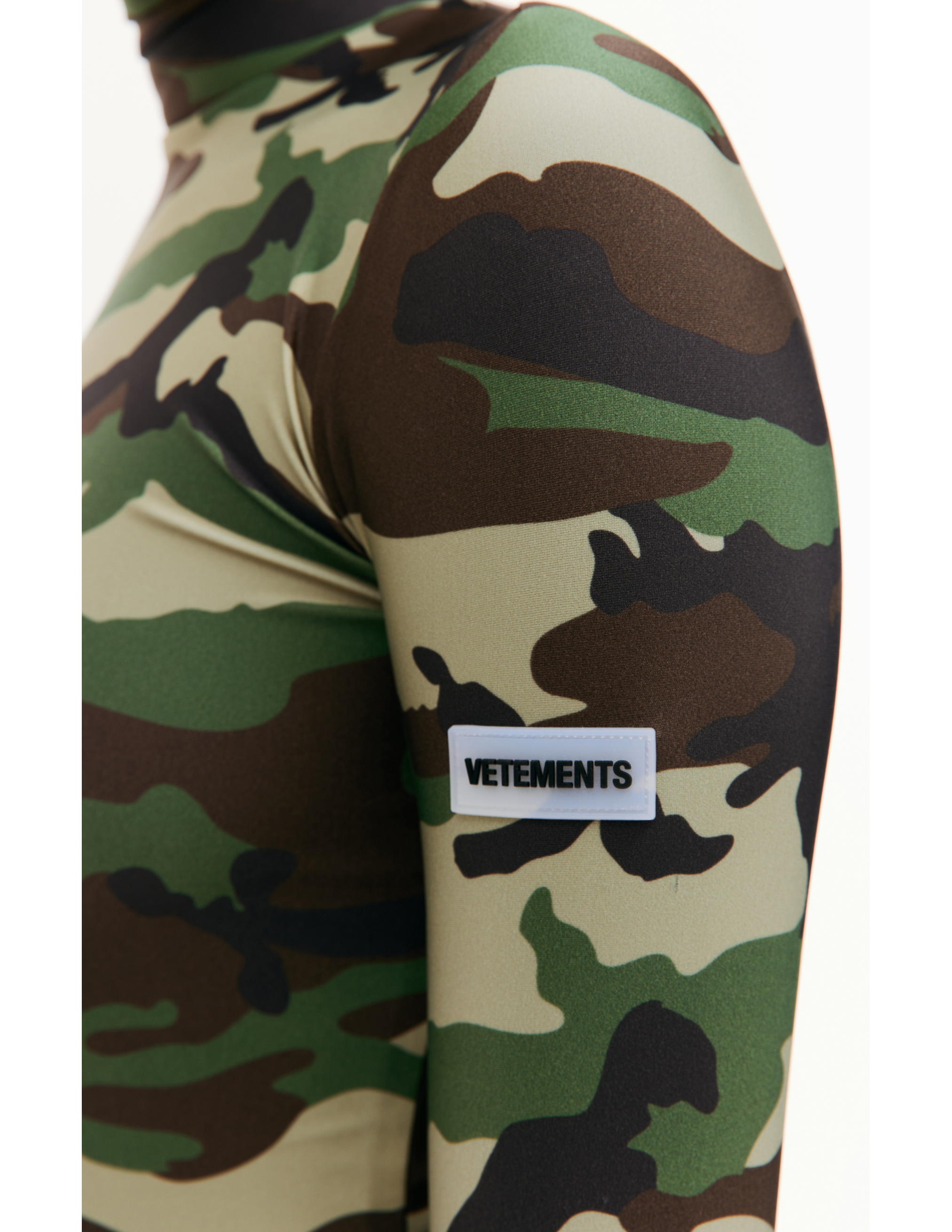 Shop Vetements Mini Dress With Gloves In Green