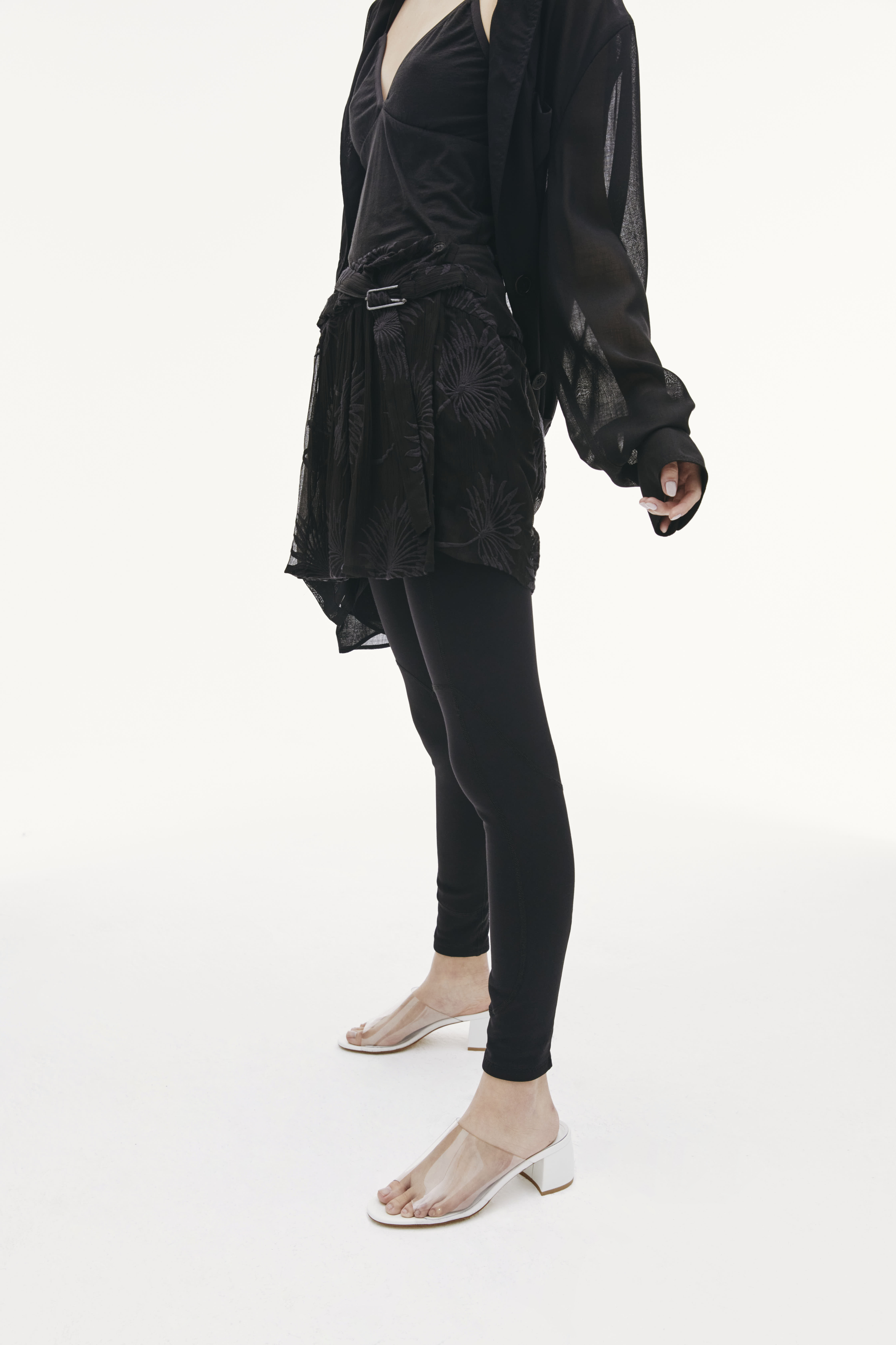 Buy Ann Demeulemeester women black cotton and silk shorts