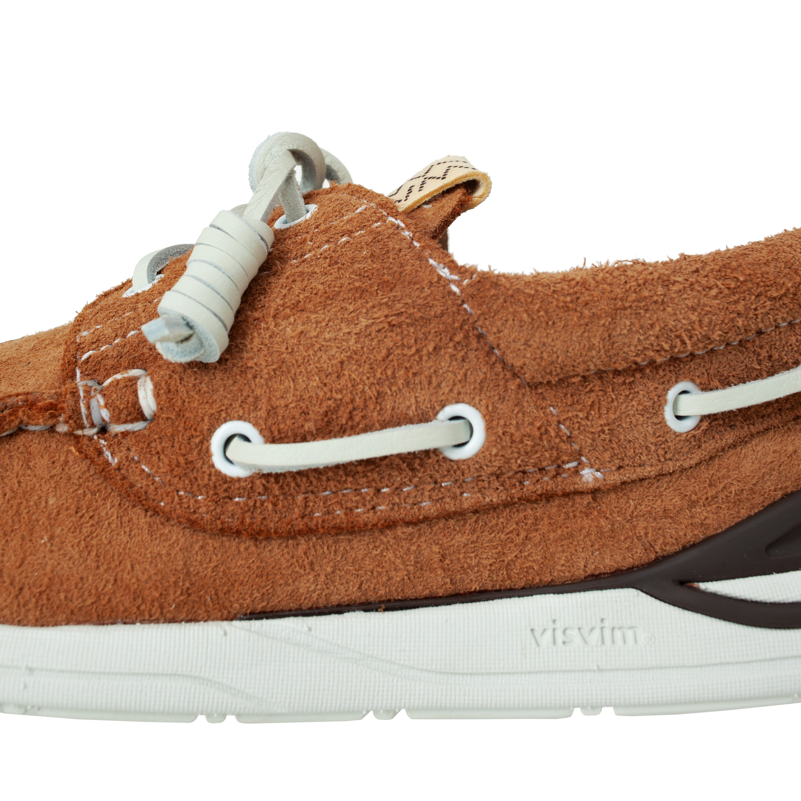 Buy visvim men brown hockney-folk suede shoes for $1,225 online on