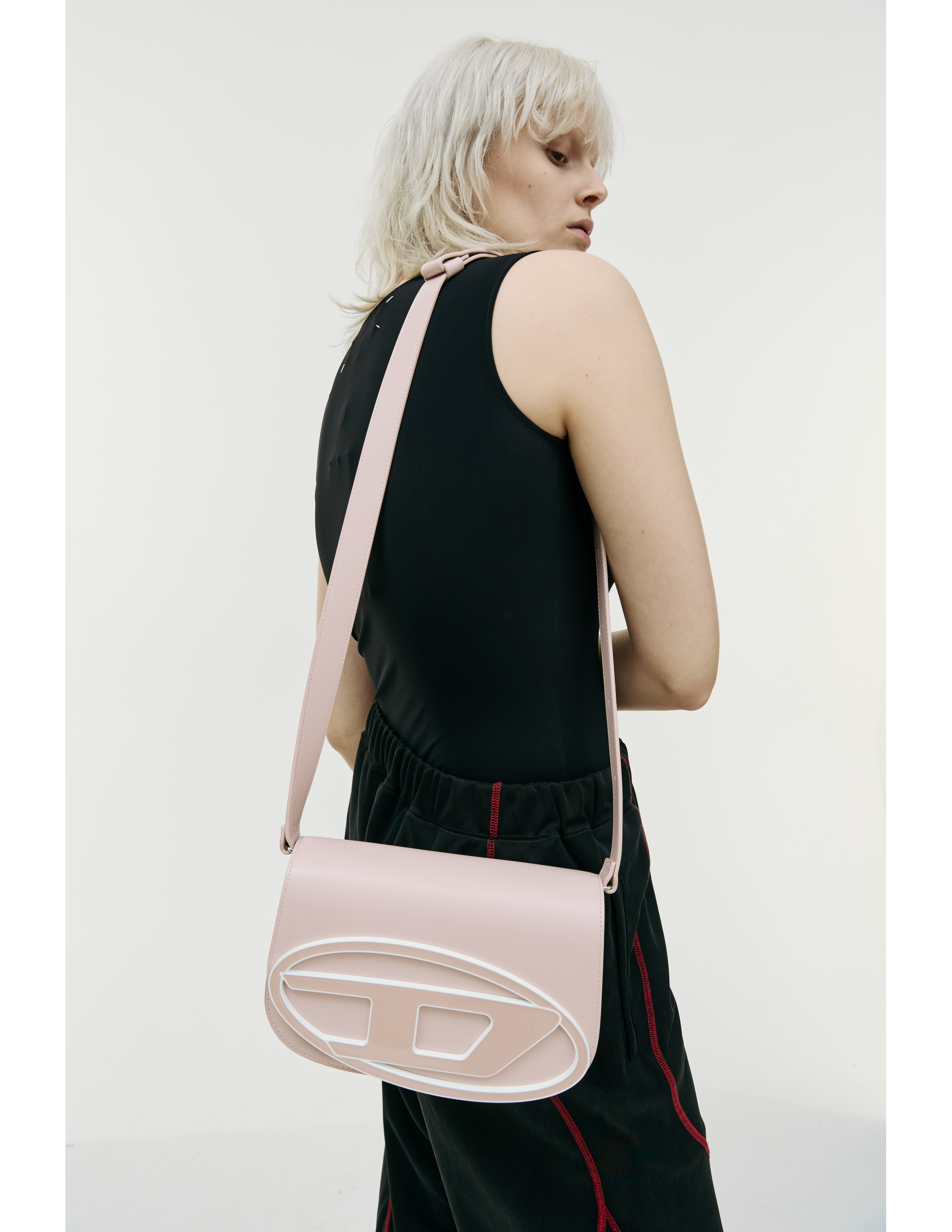 Shop Diesel Leather Shoulder Bag 1dr In Pink