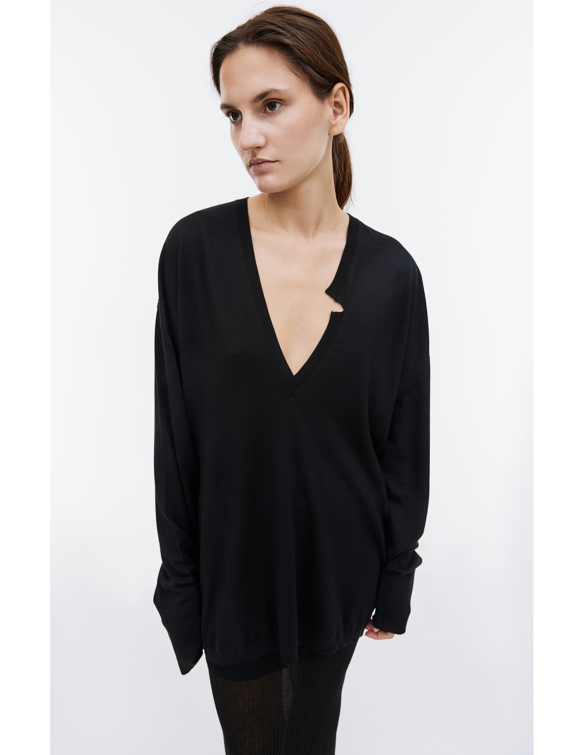 Shop Quira Black V-neck Sweater