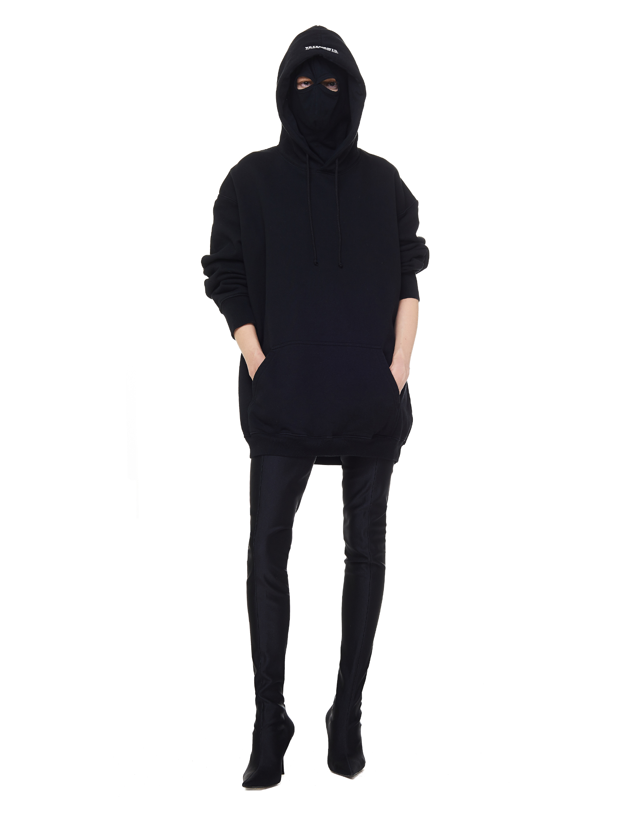 Buy VETEMENTS women black anarchy printed hoodie for €790