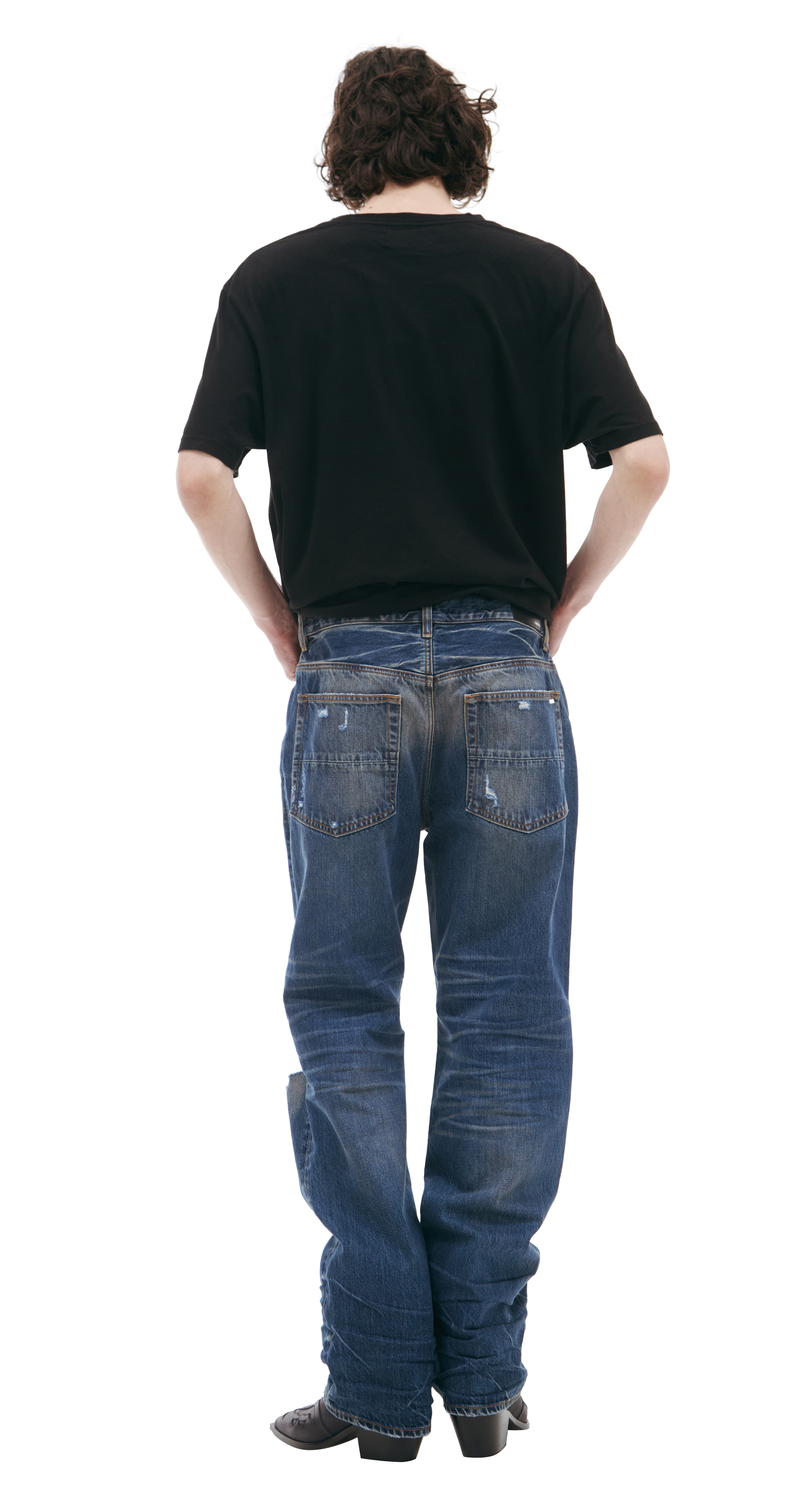 Buy AMIRI men blue jeans with scuffs for $708 online on SV77