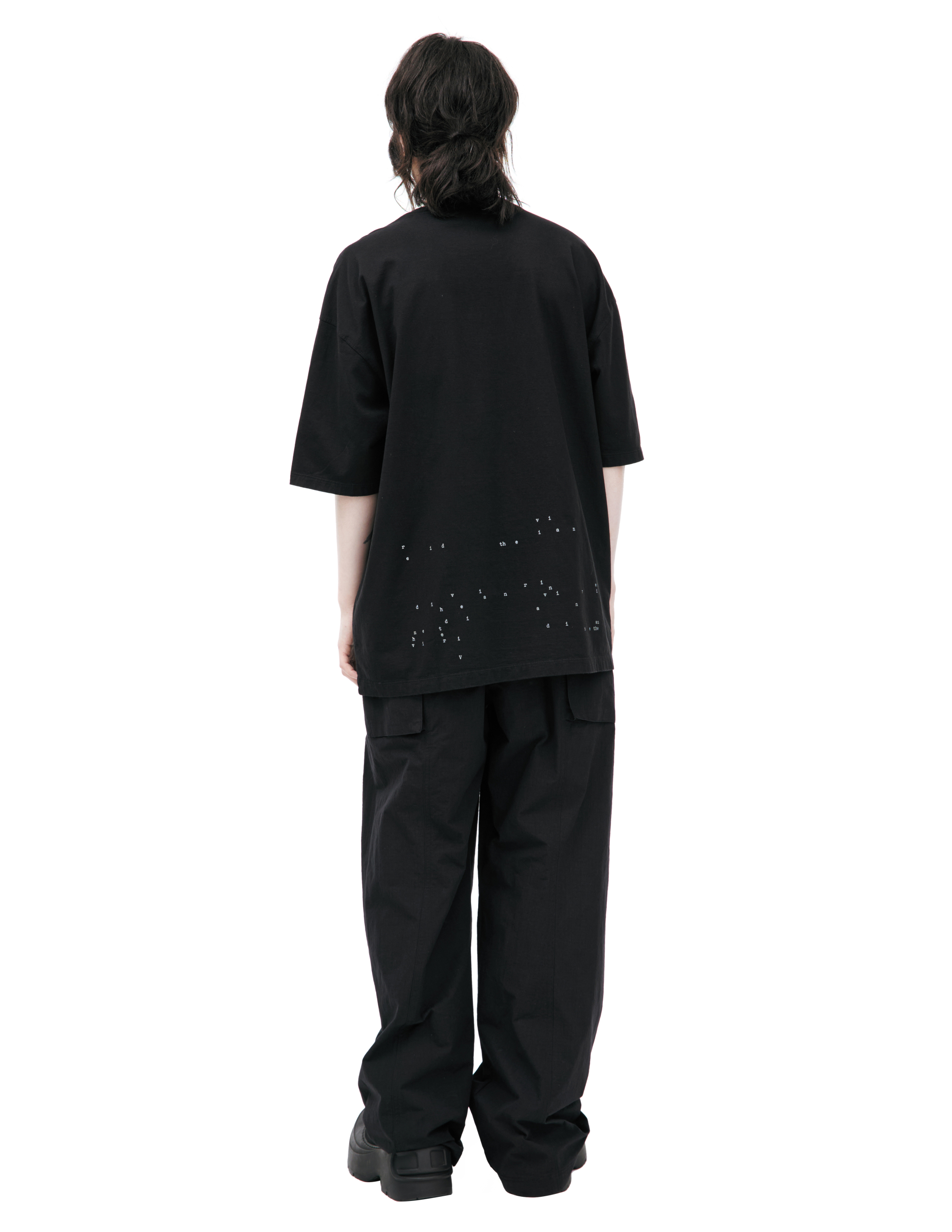 The Viridi-anne Oversize Print T-shirt In Black