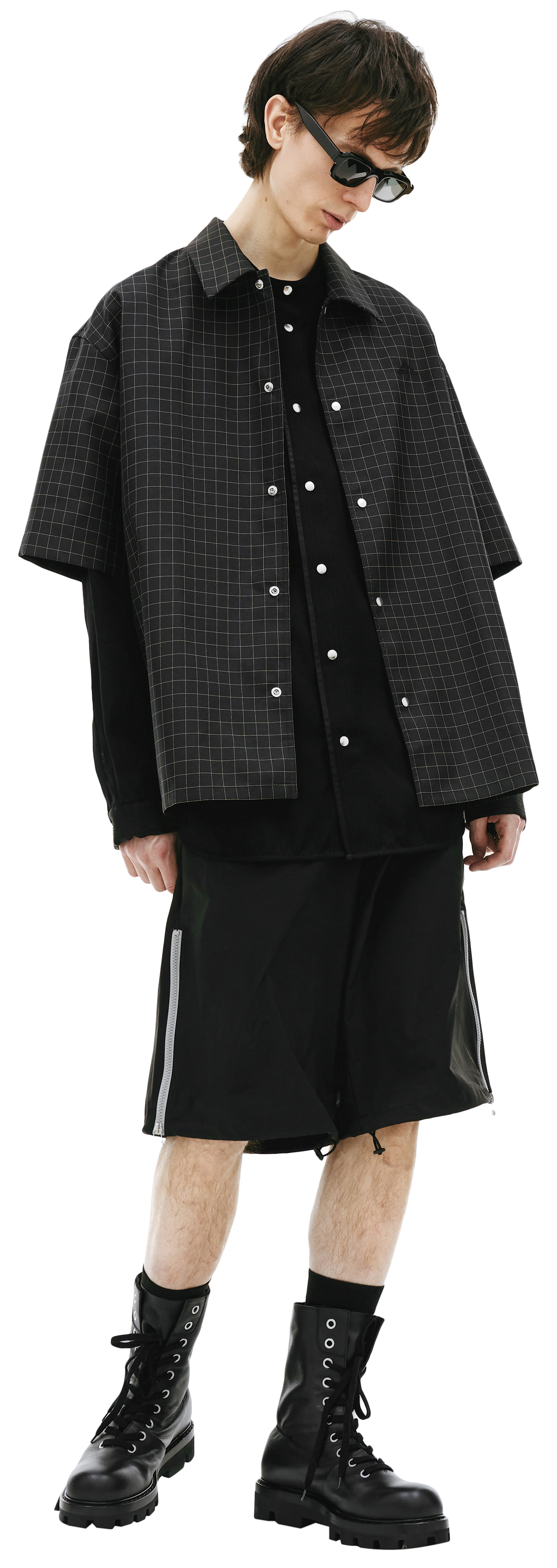 Buy OAMC men black checkered shirt for $850 online on SV77 