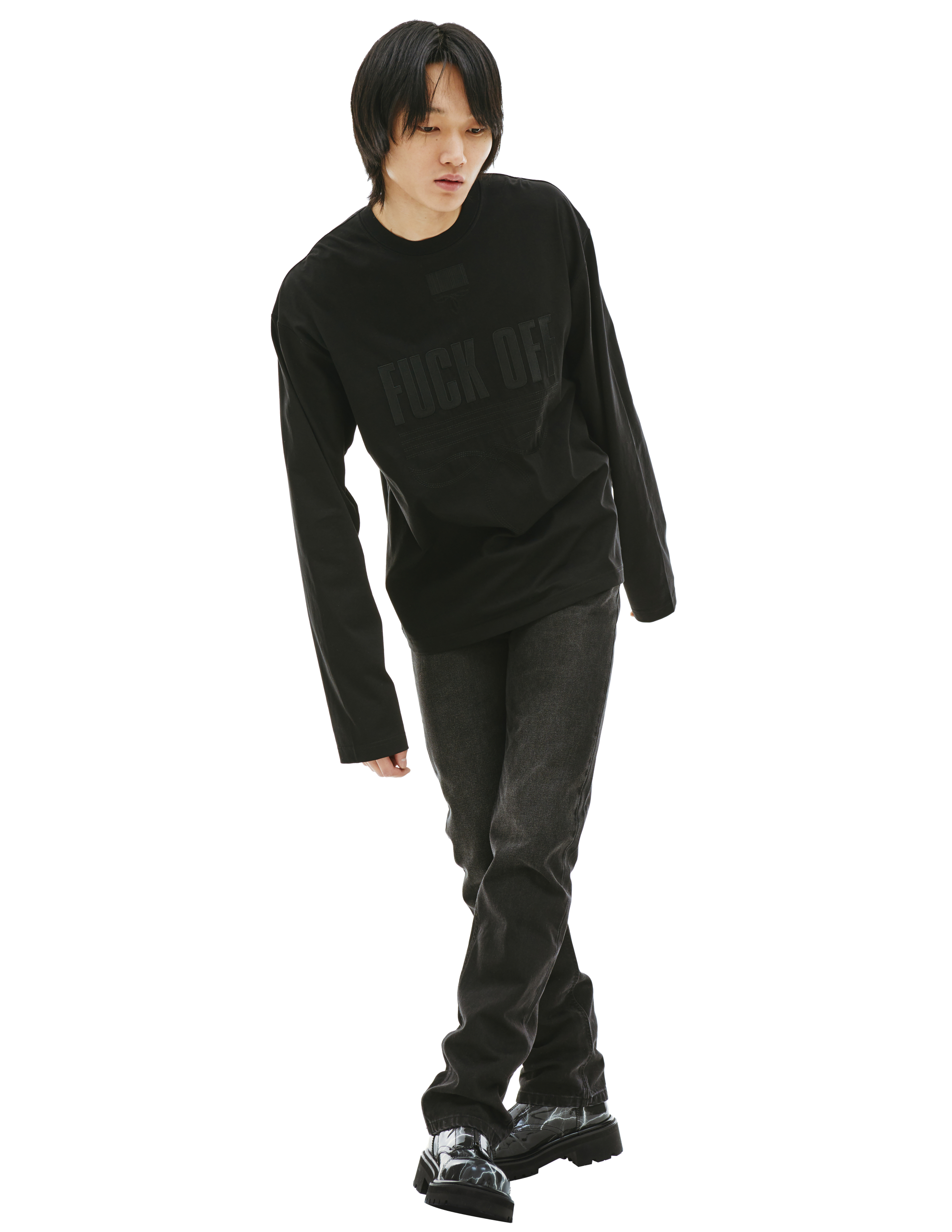 VTMNTS Patched 'Fuck Off' Long sleeve t-shirt