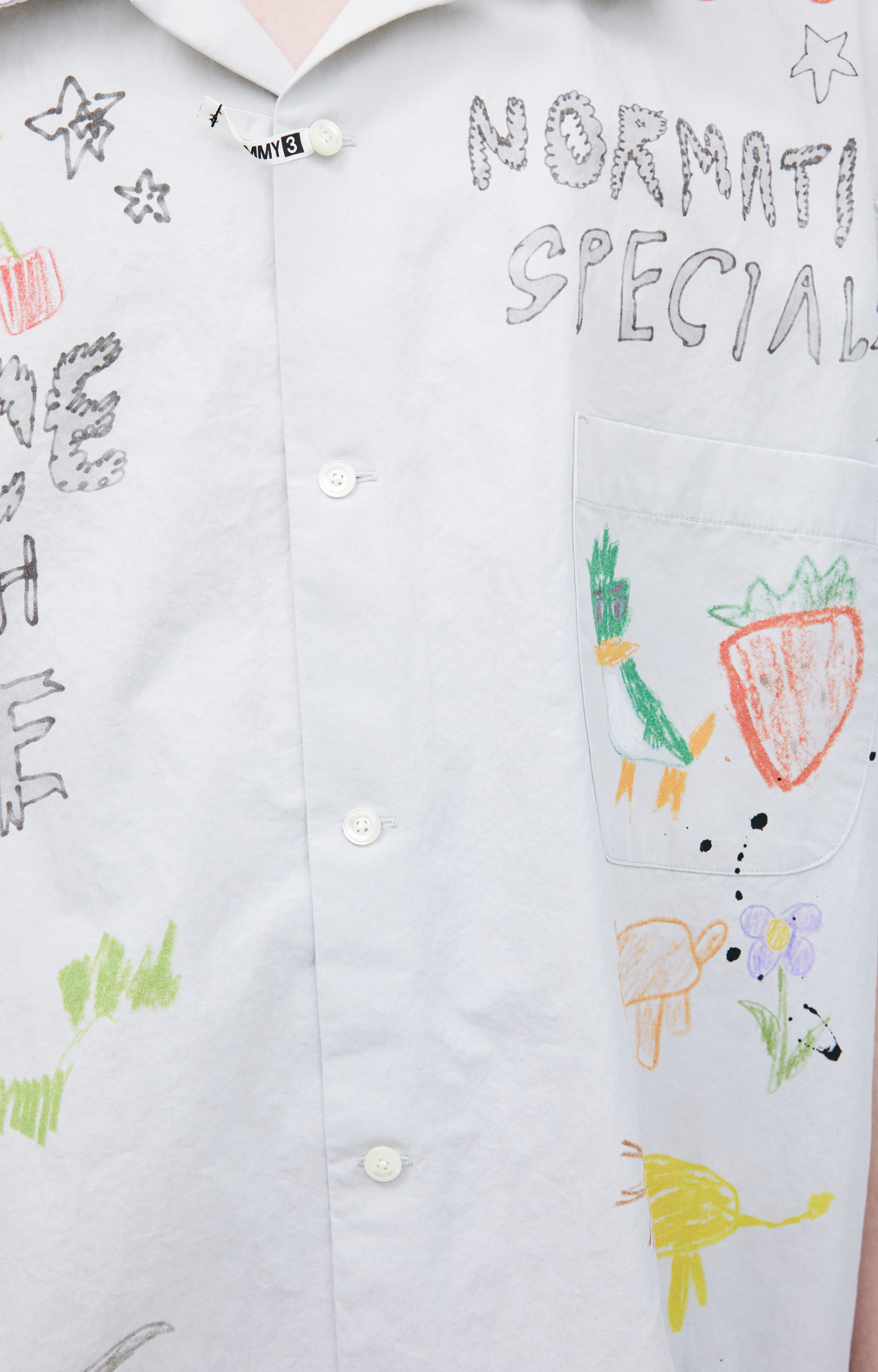 Buy Maison Mihara Yasuhiro men grey monoprint shirt for $910
