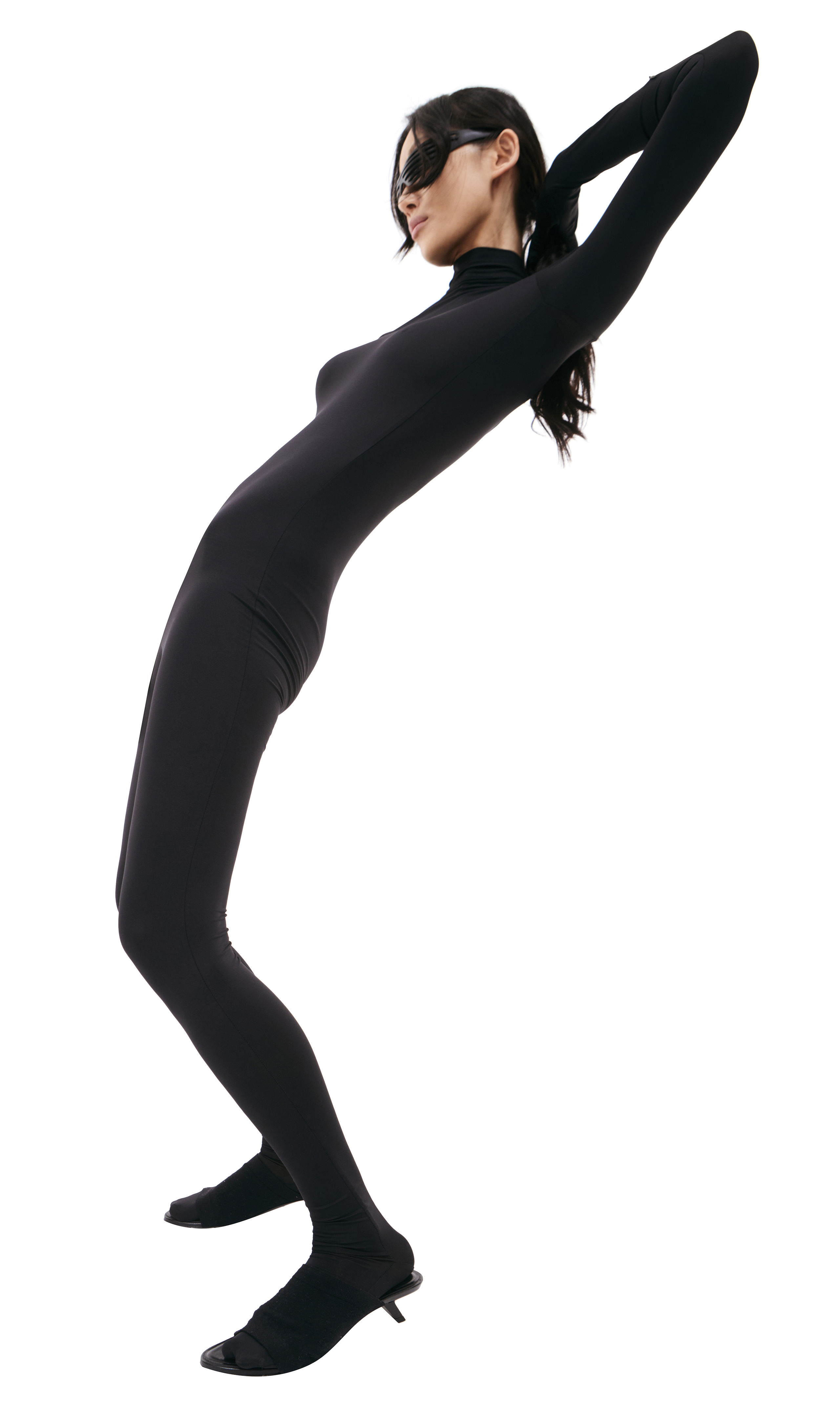 Buy VETEMENTS women black jersey full-body jumpsuit for $758