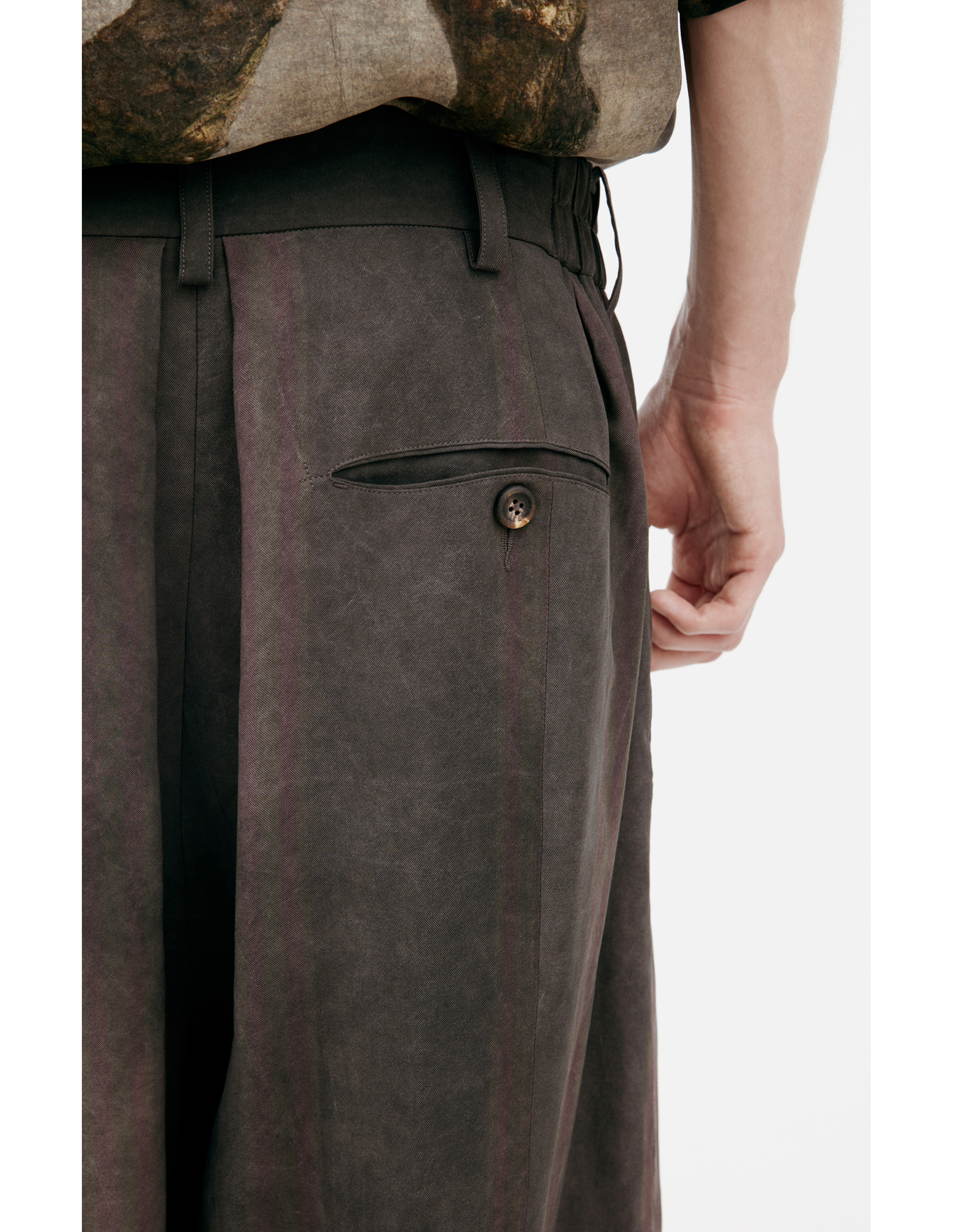 Ziggy Chen Straight Striped Trousers
